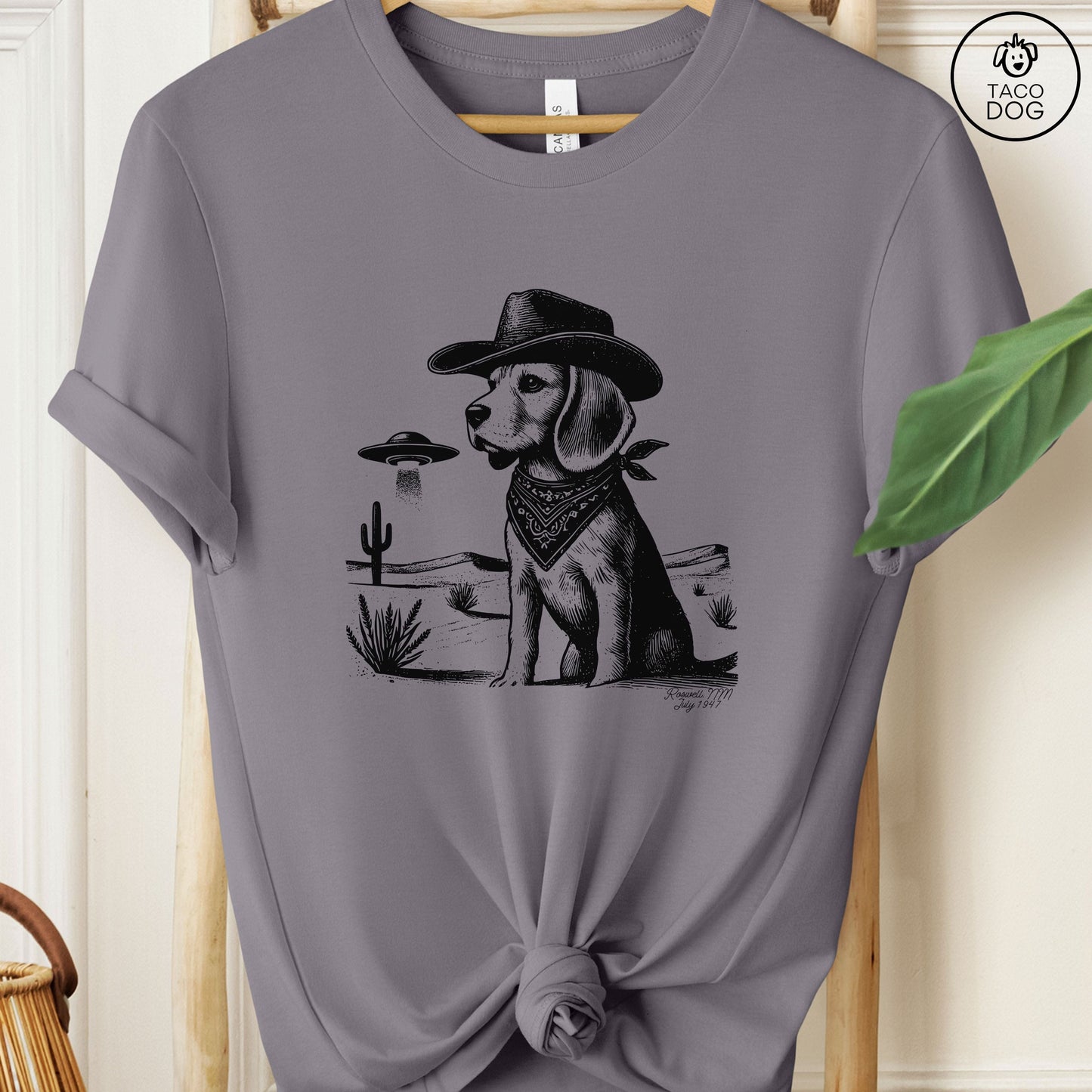 Beagle Cowboy Ink Space Cowboy UFO T-Shirt