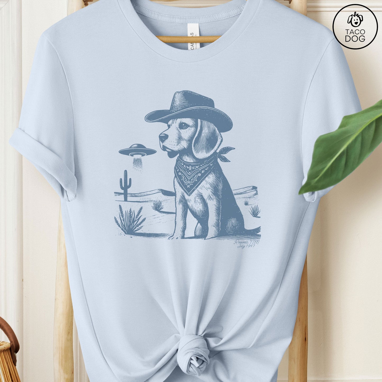 Beagle Cowboy Ink Space Cowboy UFO T-Shirt