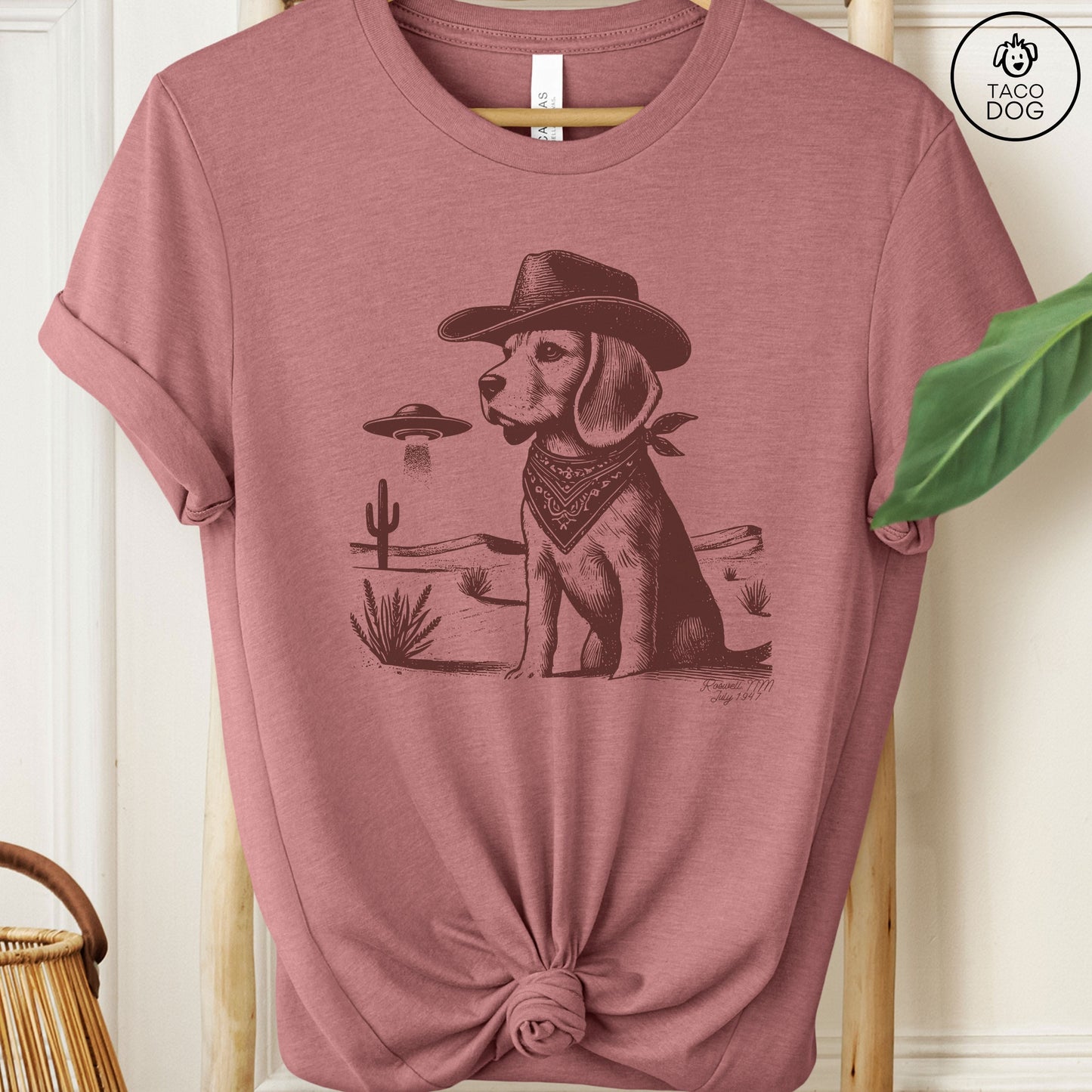 Beagle Cowboy Ink Space Cowboy UFO T-Shirt