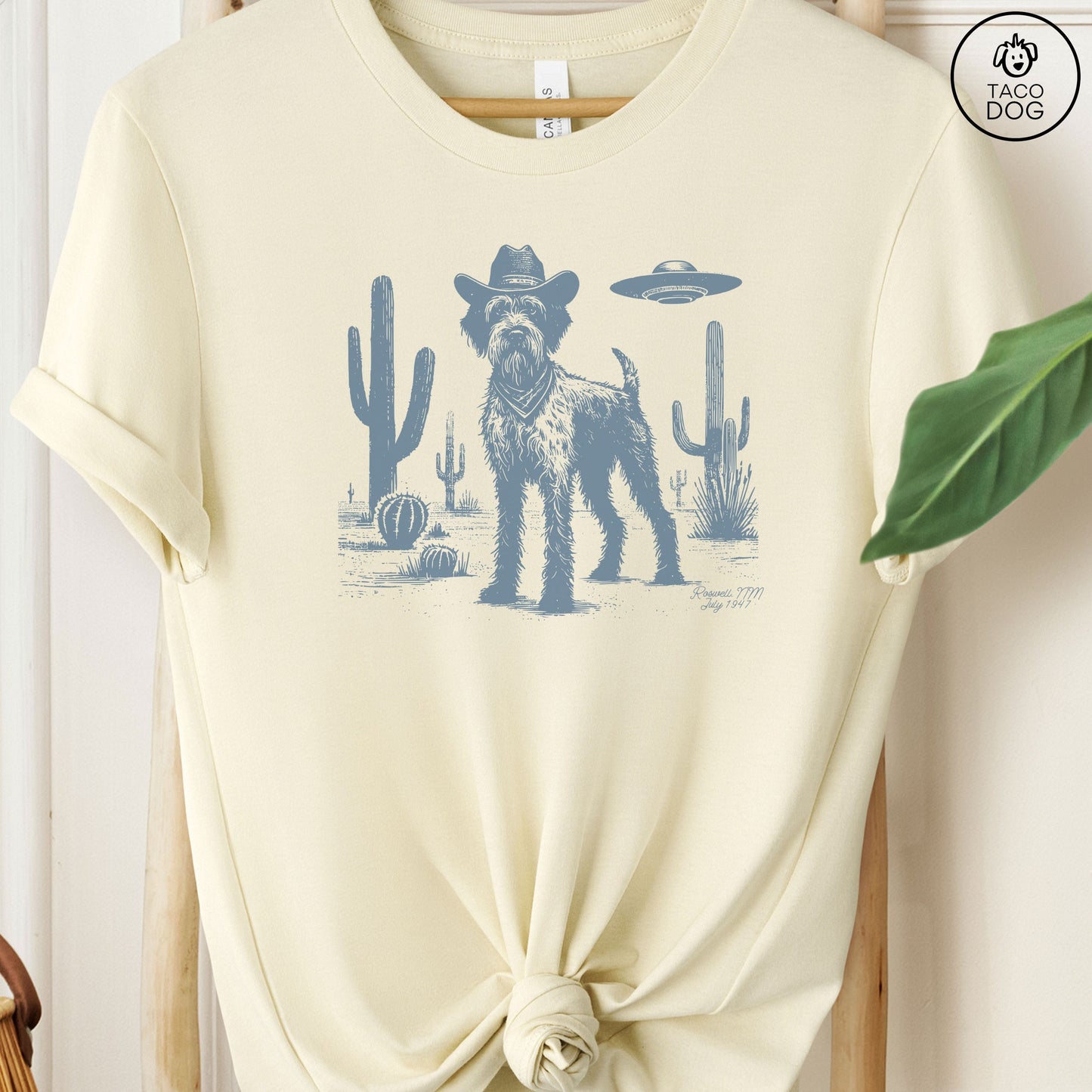 Wirehaired Pointing Griffon WPG Ink Space Cowboy UFO T-Shirt