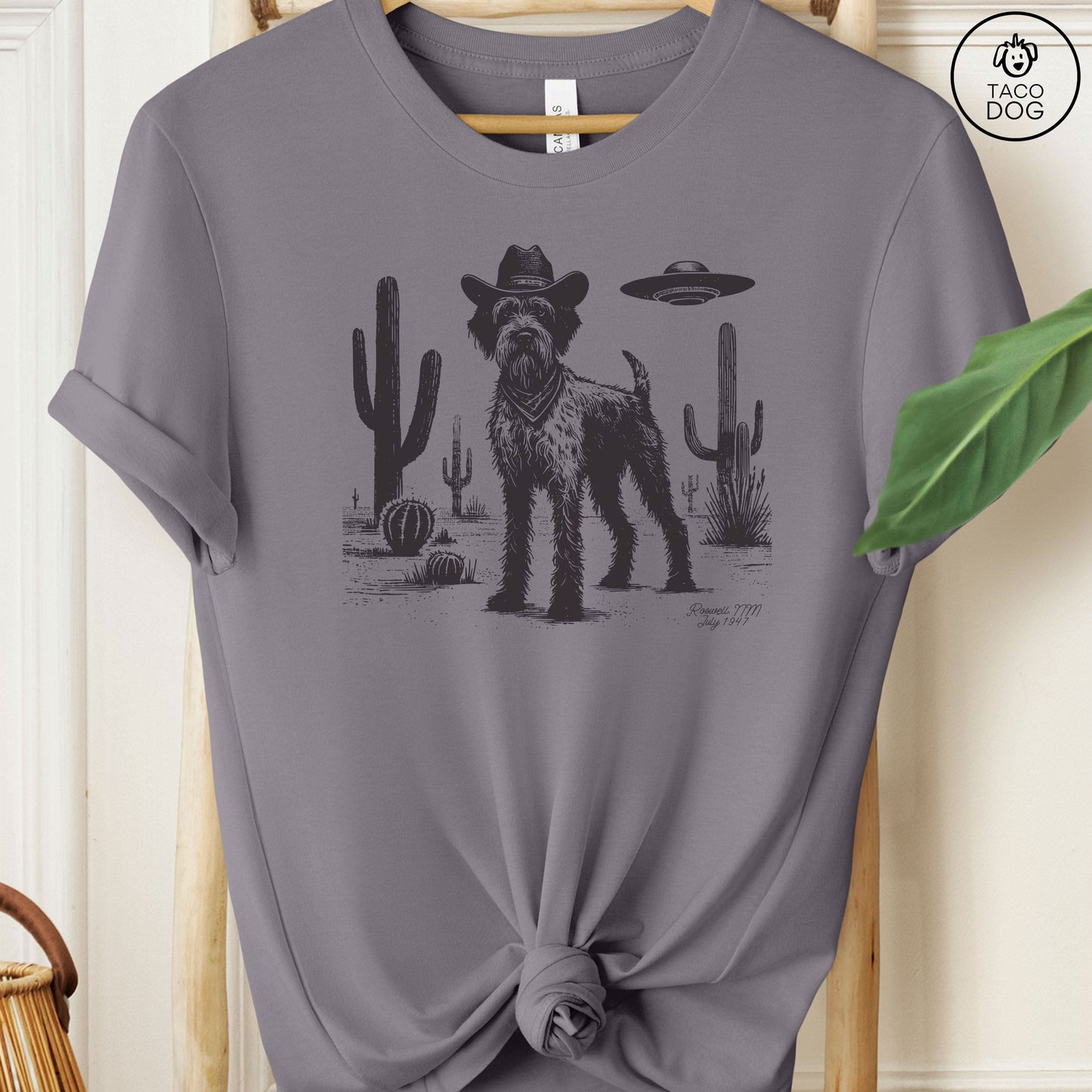 Wirehaired Pointing Griffon WPG Ink Space Cowboy UFO T-Shirt