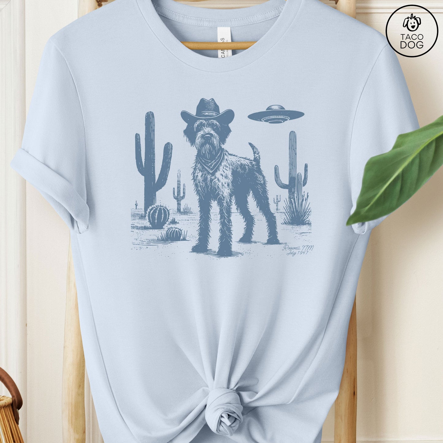 Wirehaired Pointing Griffon WPG Ink Space Cowboy UFO T-Shirt