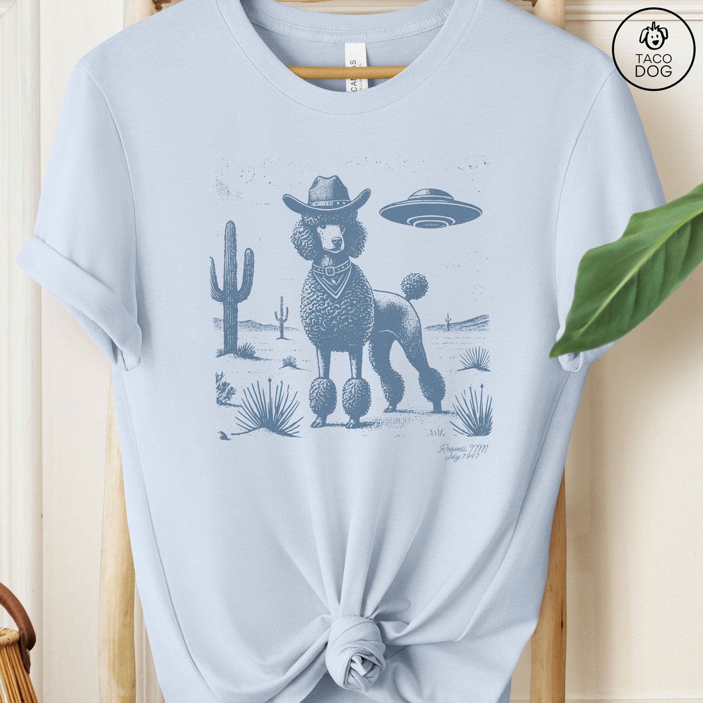 Poodle Cowboy Ink Space Cowboy UFO T-Shirt
