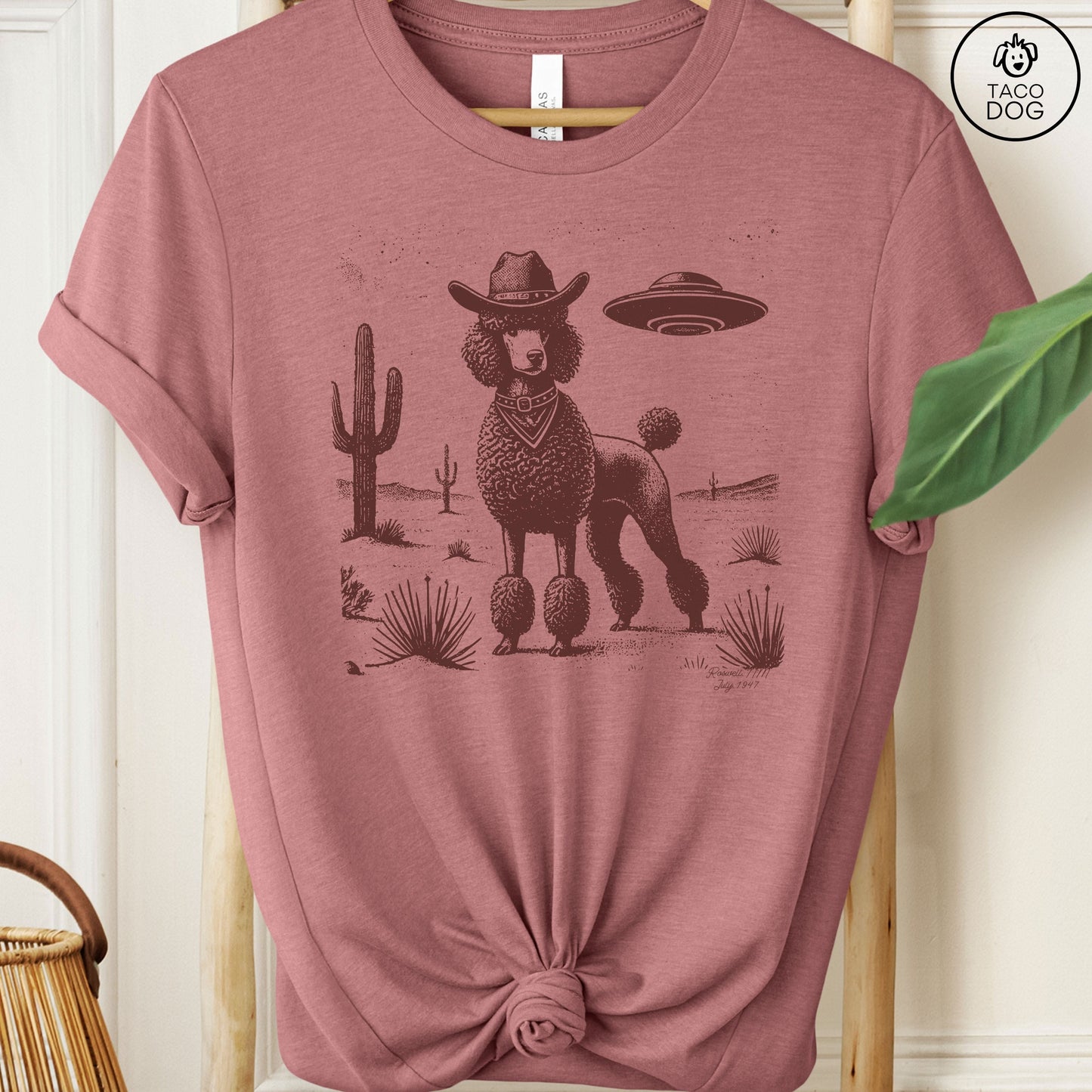 Poodle Cowboy Ink Space Cowboy UFO T-Shirt