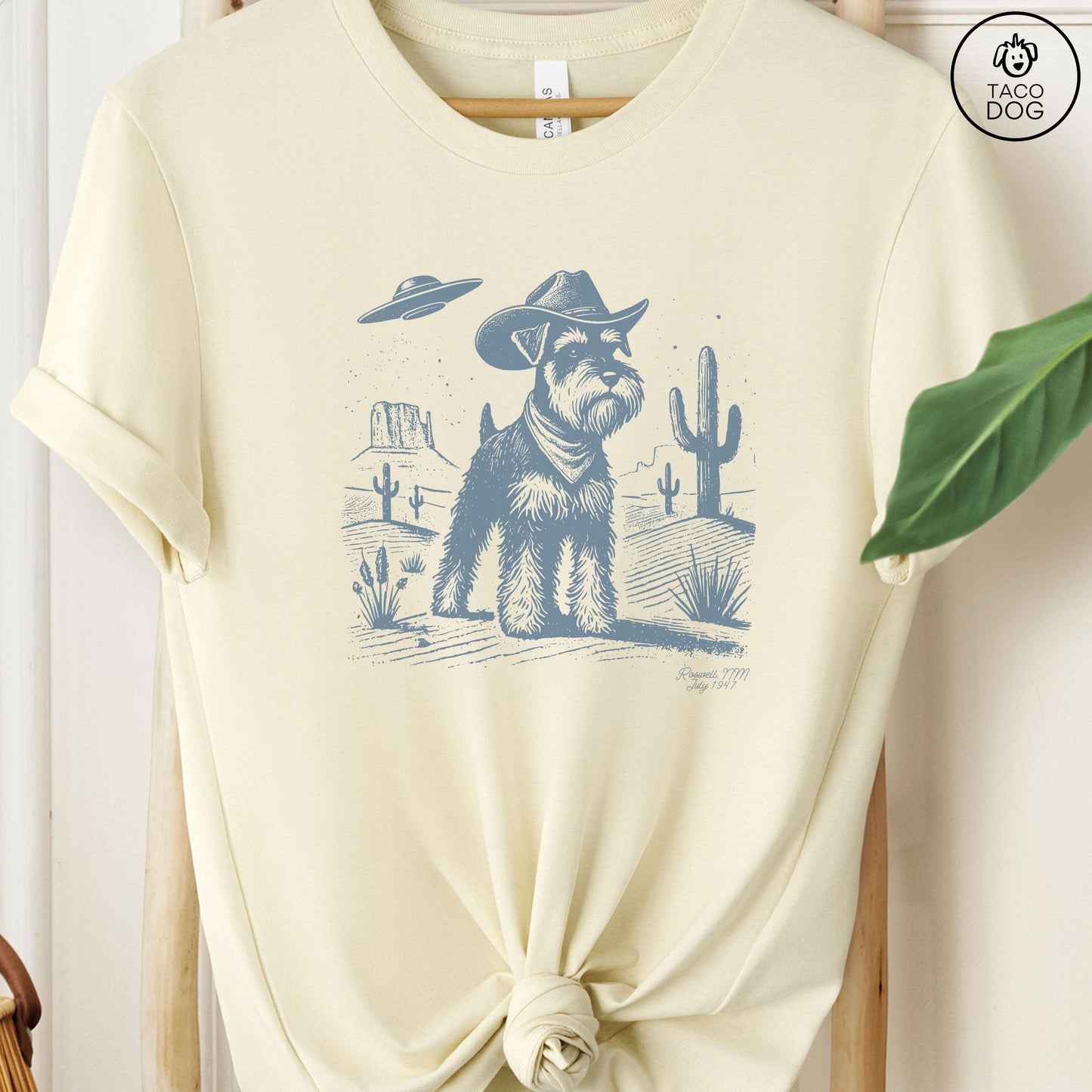 Schnauzer Cowboy Ink Space Cowboy UFO T-Shirt