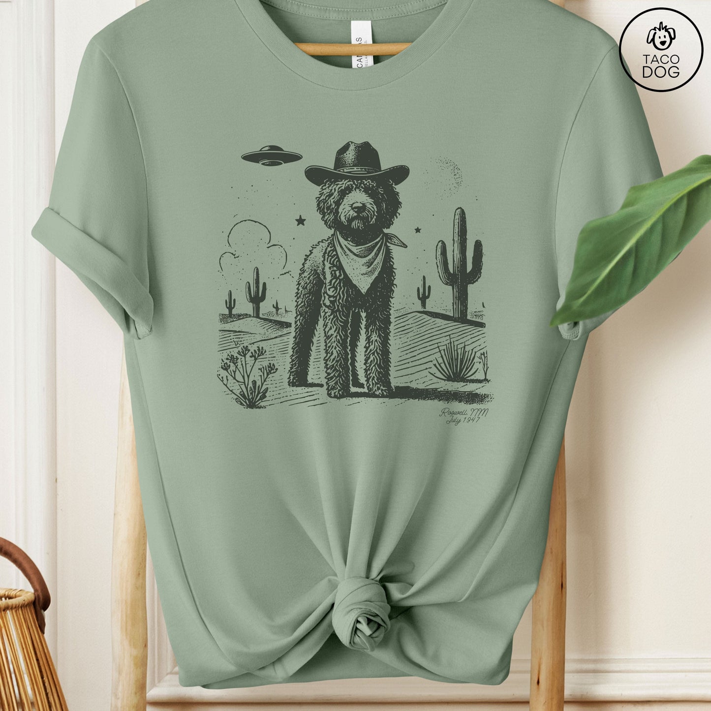 Lagotto Romangolo Cowboy Ink Space Cowboy UFO T-Shirt