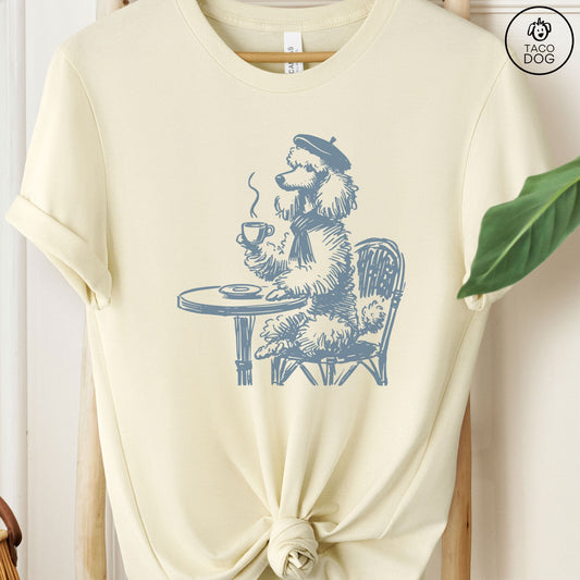 Poodle Paris France T-Shirt Natural Taco-Dog