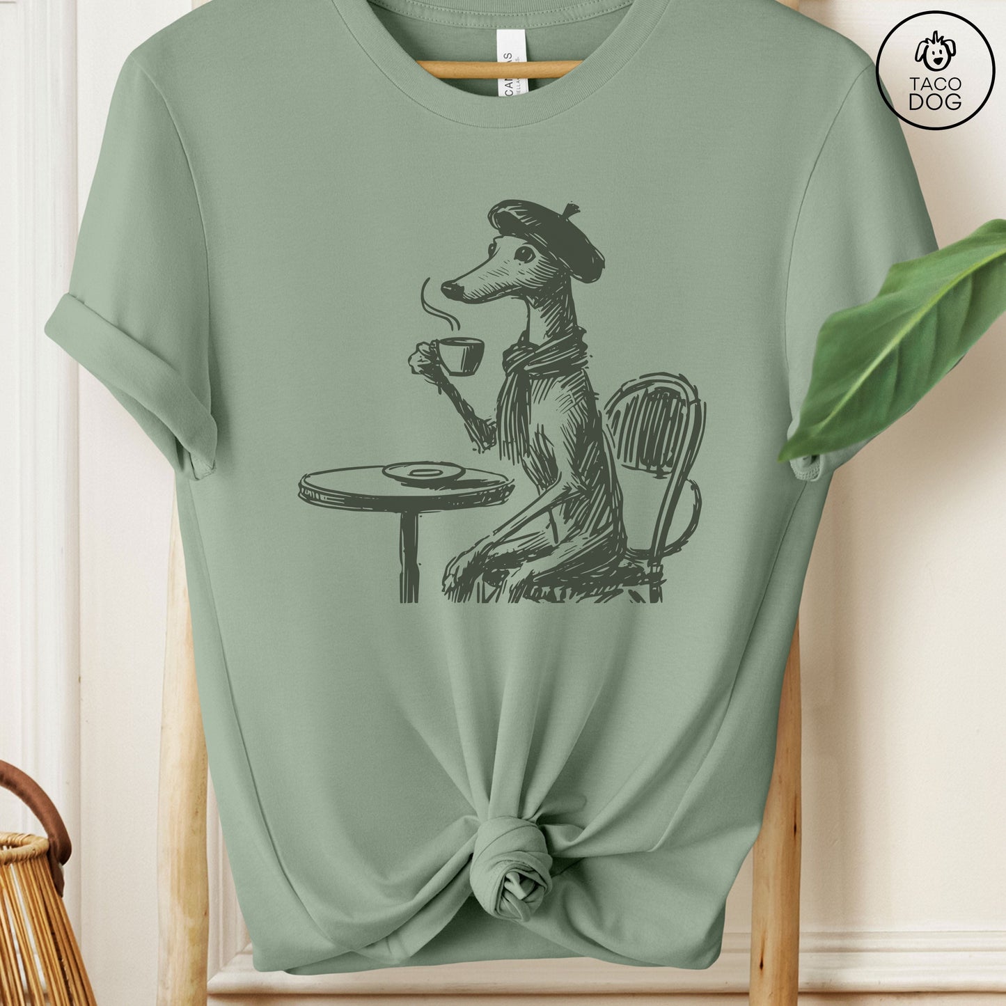 Iggy Greyhound Whippet Italian Greyhound Paris France T-Shirt