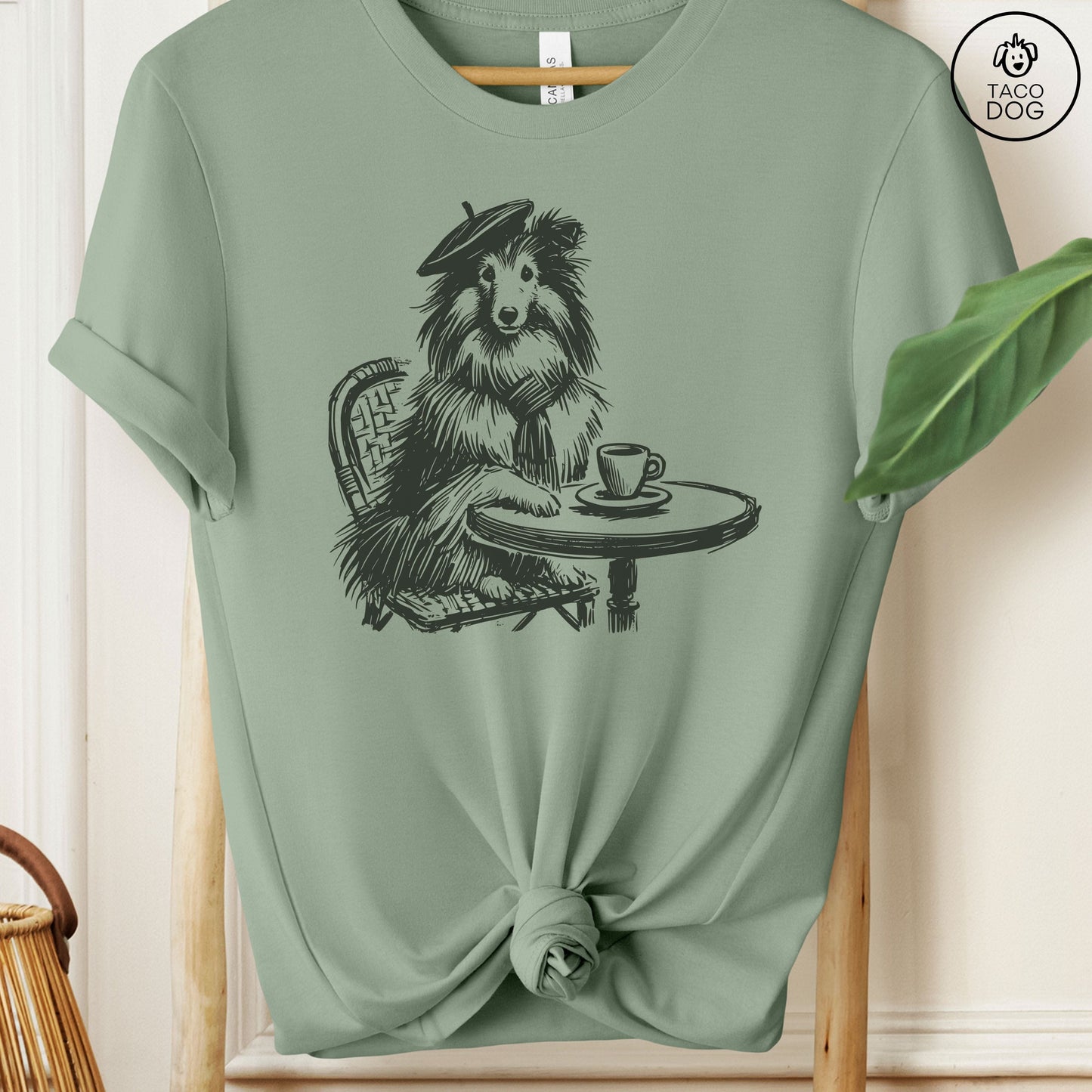 Sheltie Paris France Coffee T-Shirt