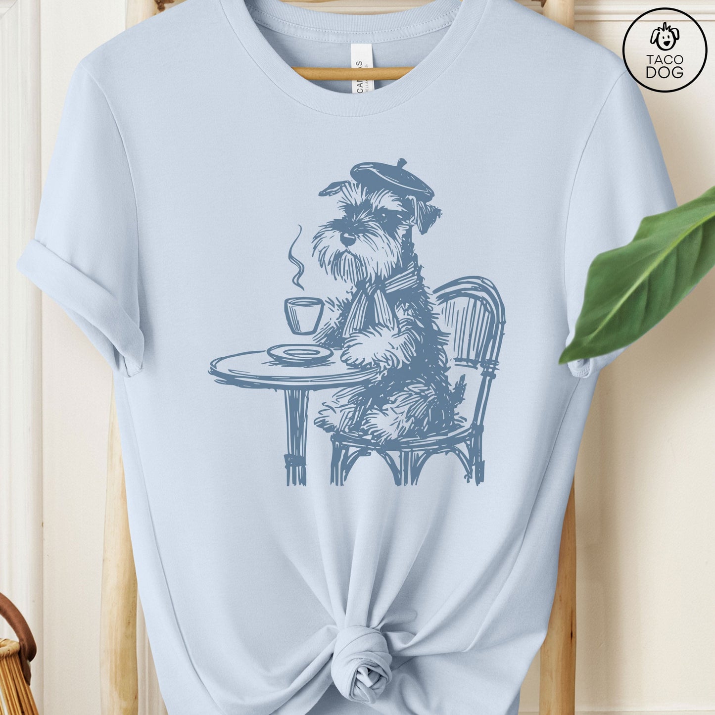 Schnauzer Paris France Cafe Coffee T-Shirt