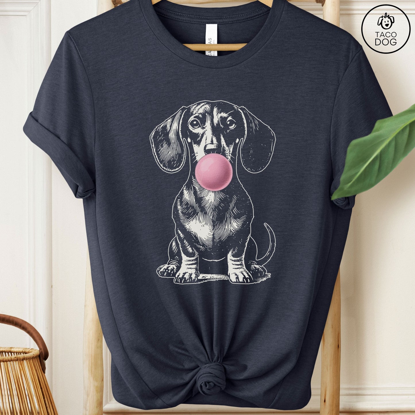 Dachshund Weenie Wiener Dog Doxie Gum Bubblegum T-Shirt