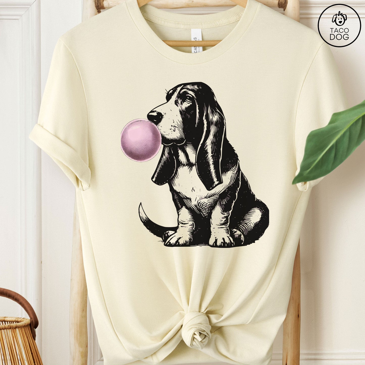 Basset Hound Bubblegum Bubble Gum T-Shirt