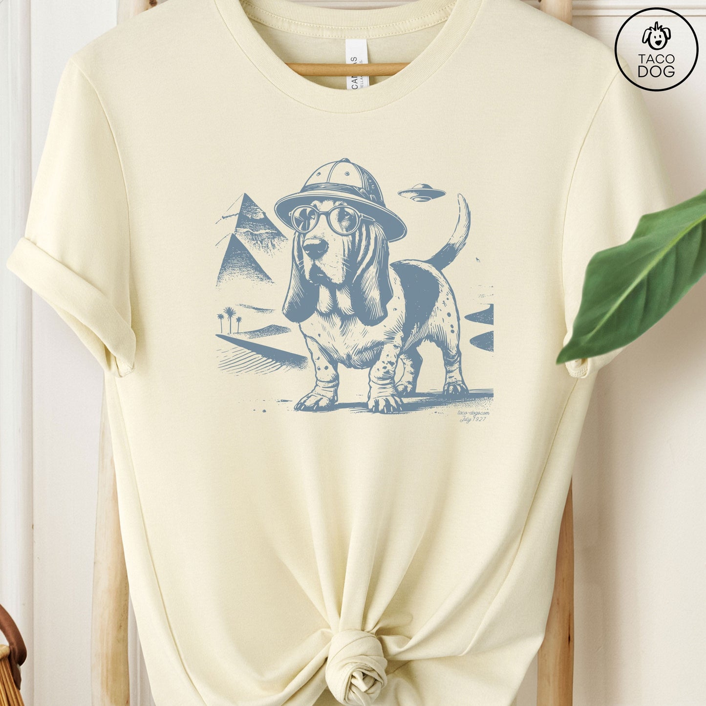 Basset Hound Pyramid Egypt T-Shirt