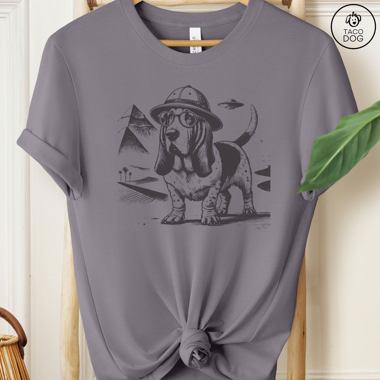 Basset Hound Pyramid Egypt T-Shirt