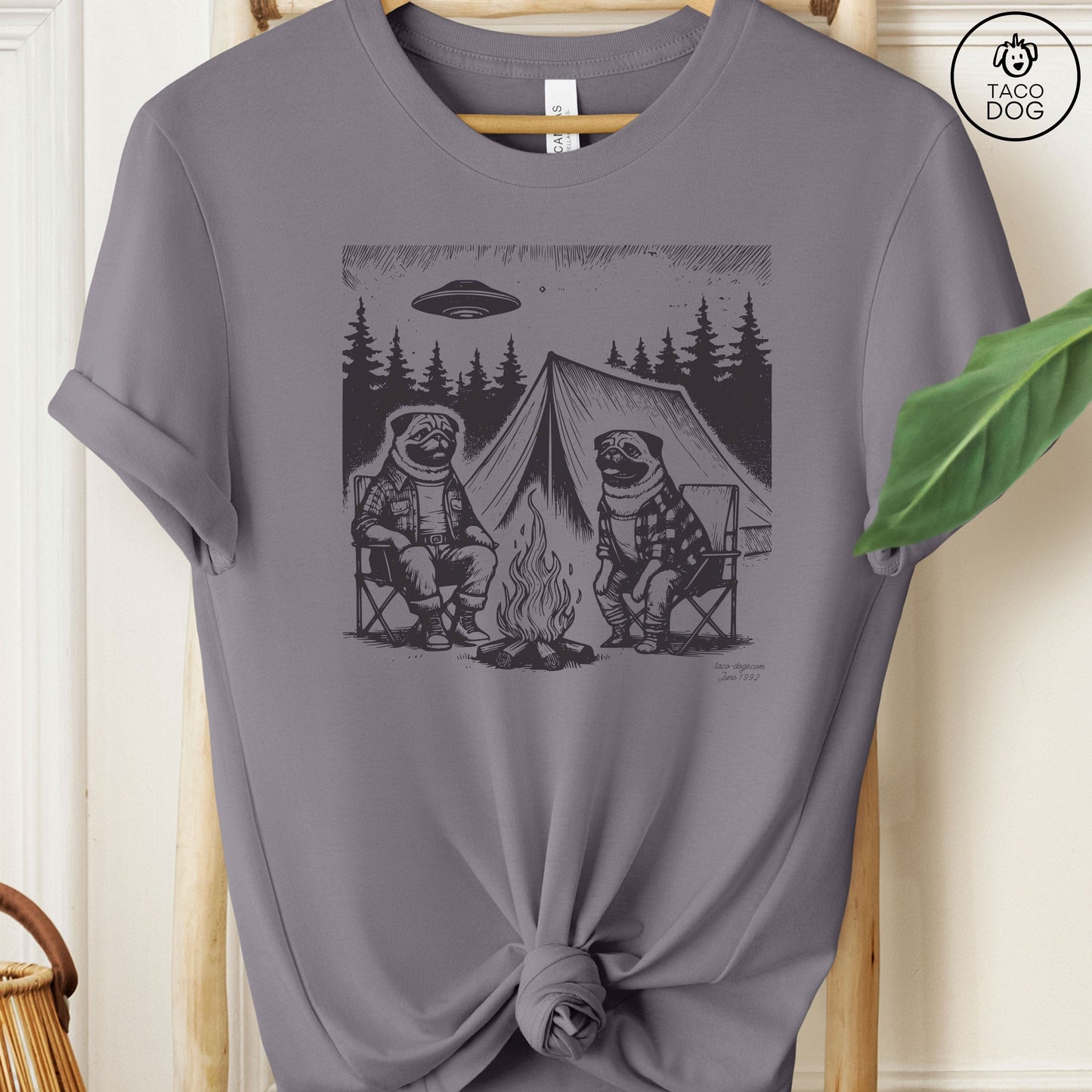 Pug Camping T-Shirt