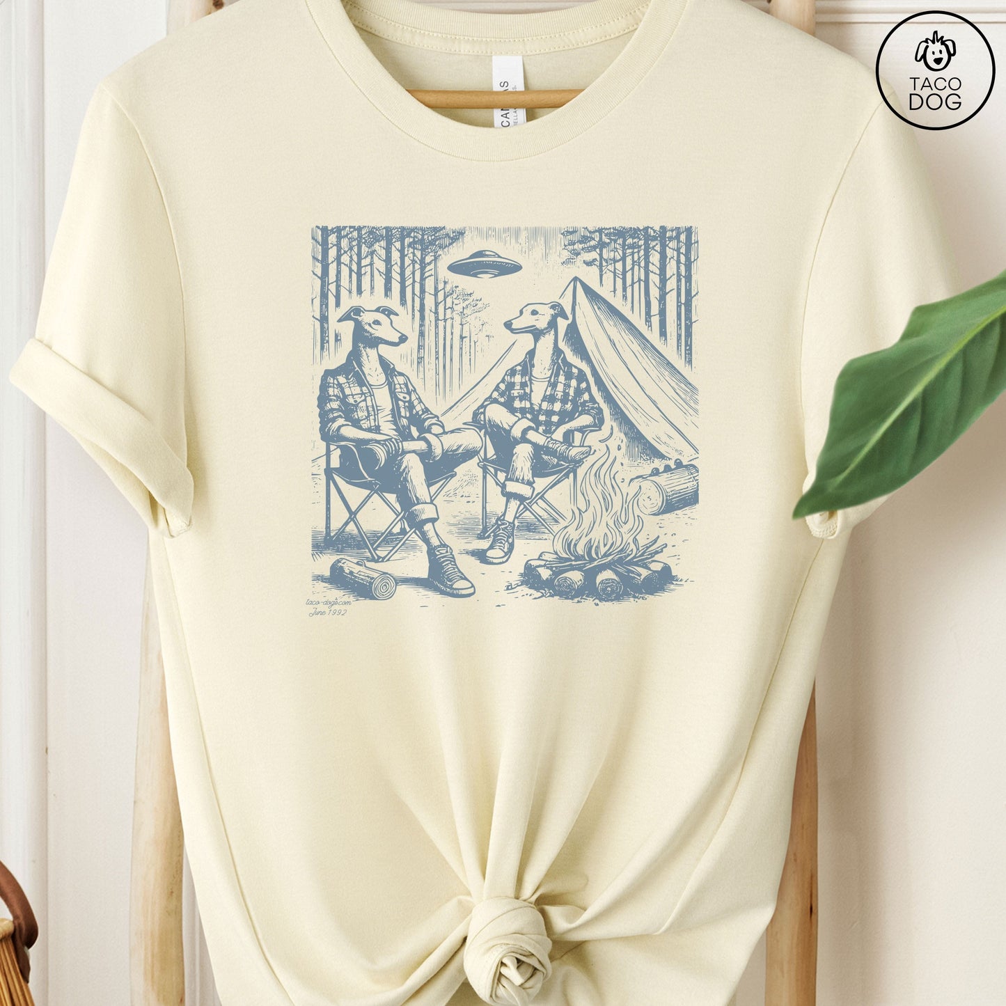 Greyhound Whippet Italian Greyhound Iggy Camping T-Shirt