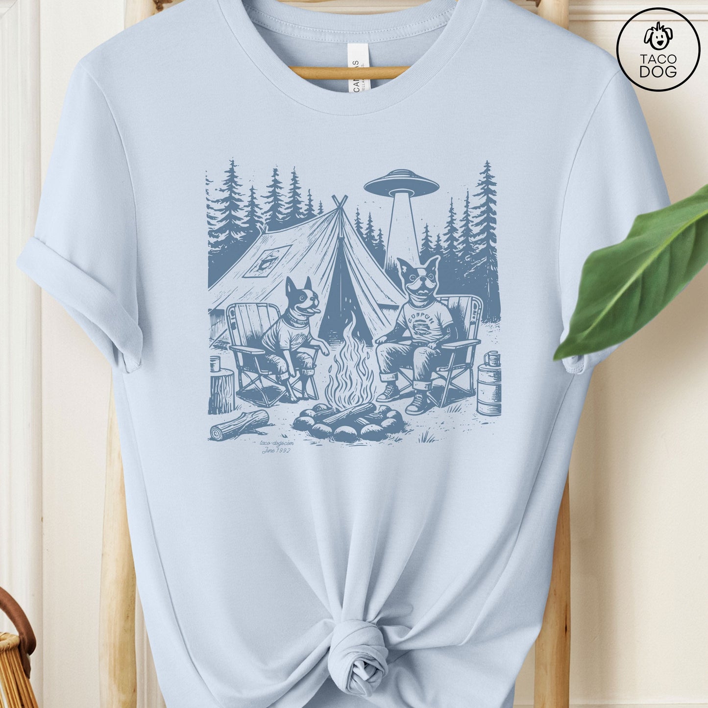 Boston Terrier Camping T-Shirt