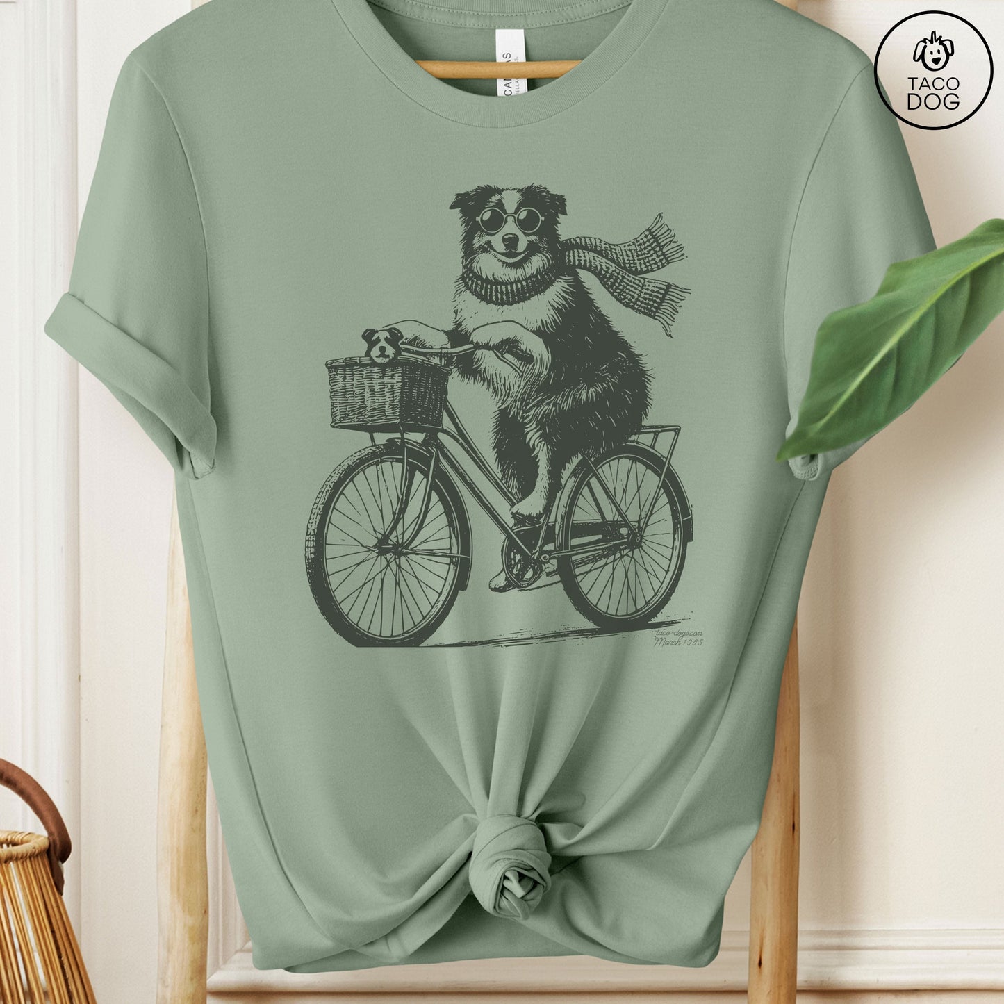 Aussie Australian Shepherd Bike Bicycle T-Shirt