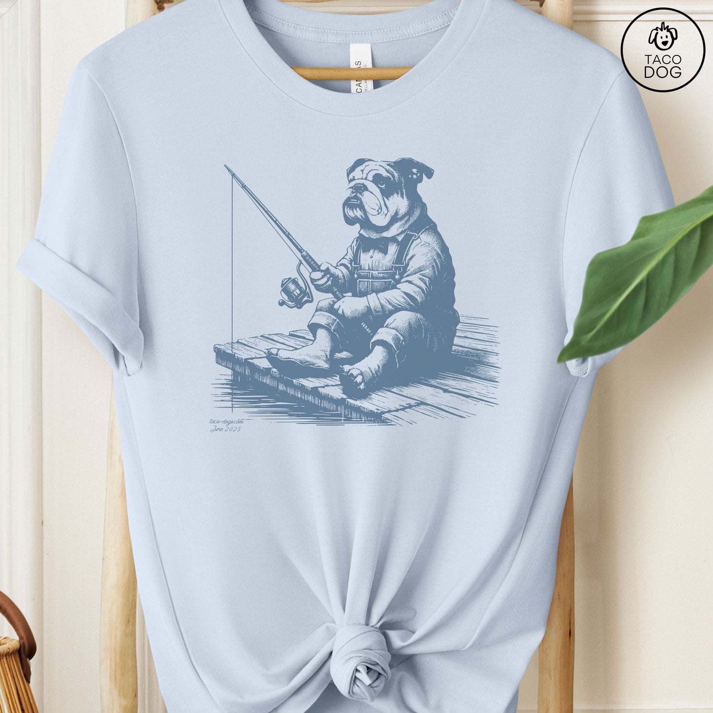 English Bulldog Fishing T-Shirt