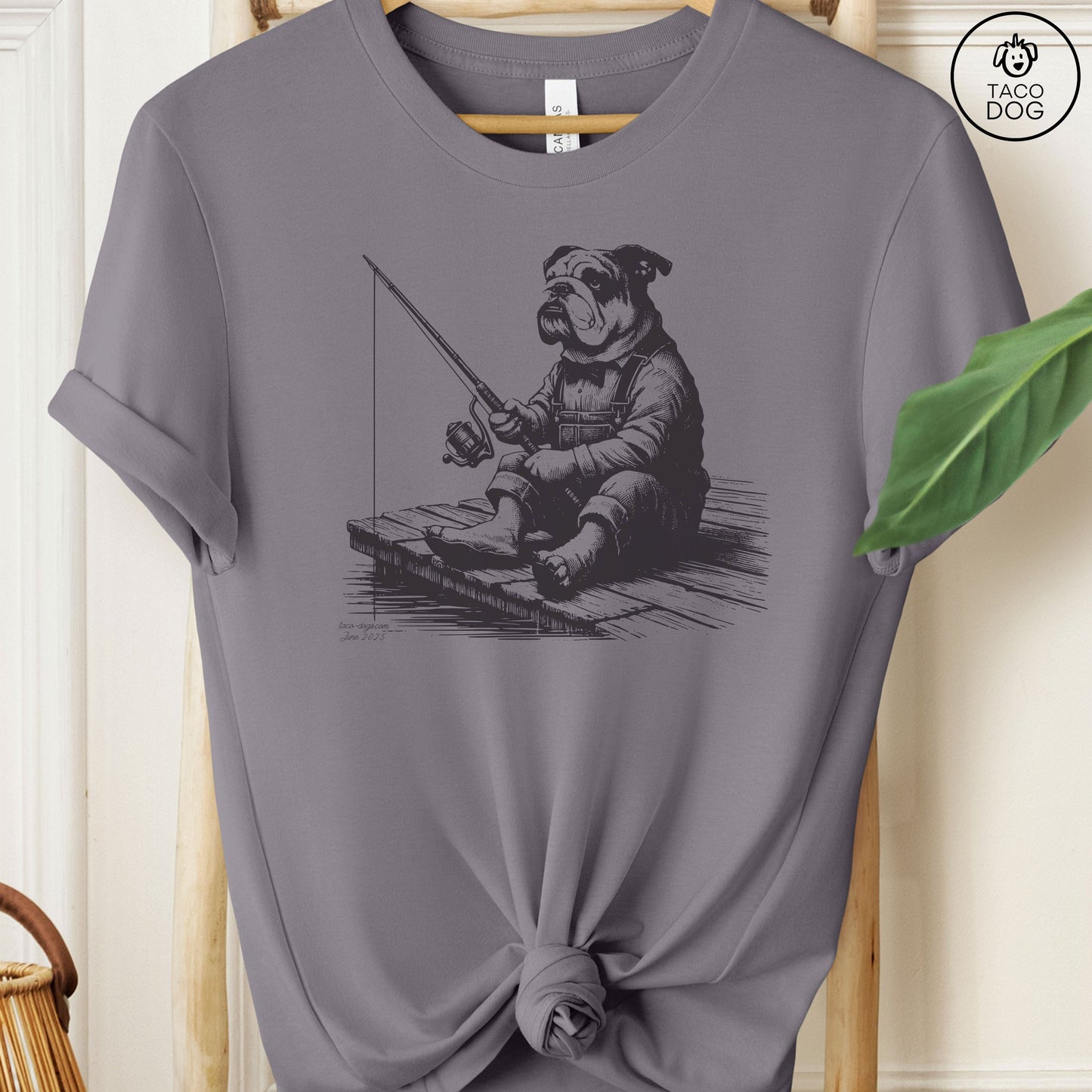 English Bulldog Fishing T-Shirt