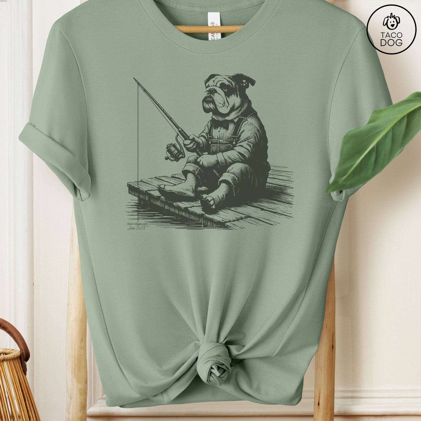 English Bulldog Fishing T-Shirt