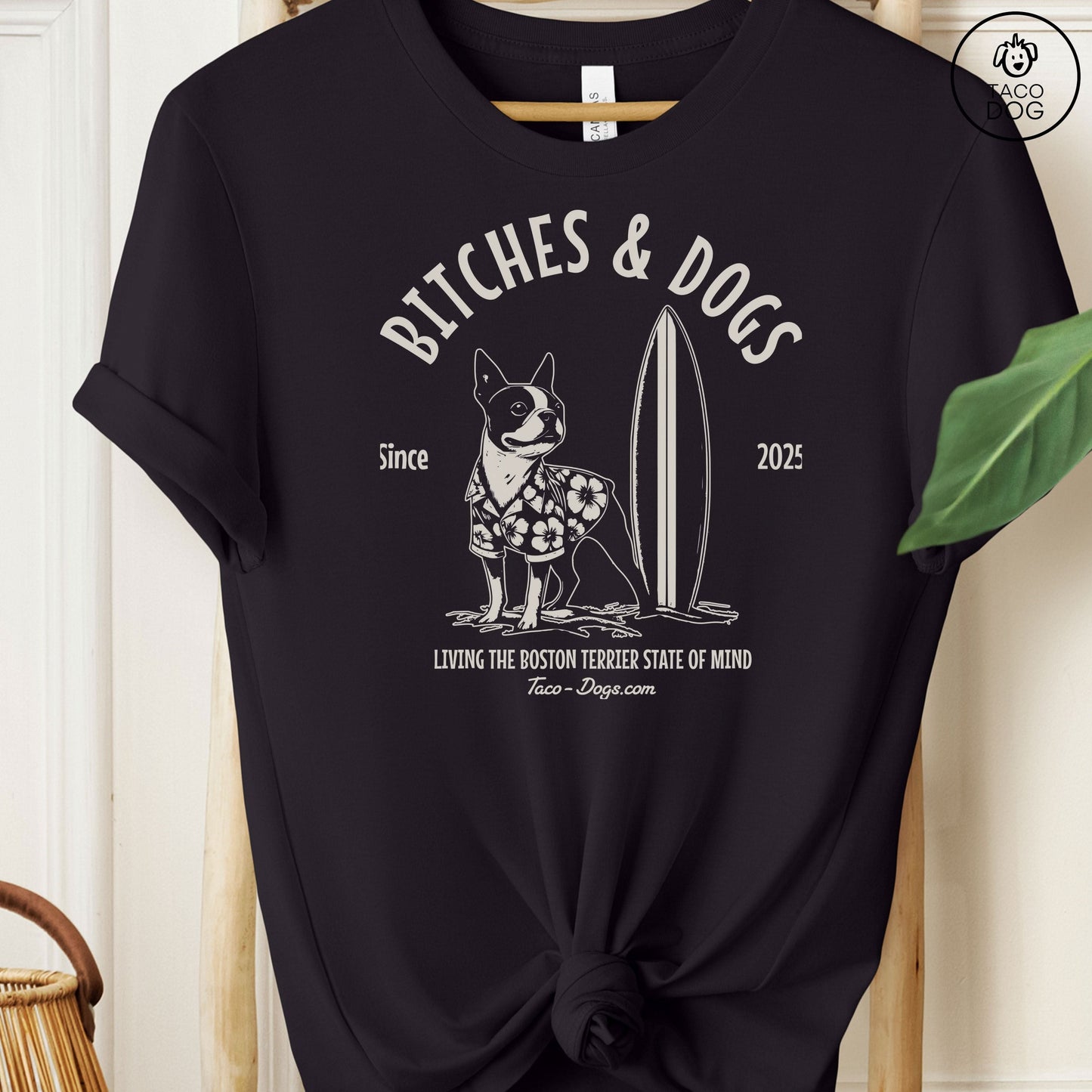 Bitches & Dogs Boston Terrier Surf T-Shirt