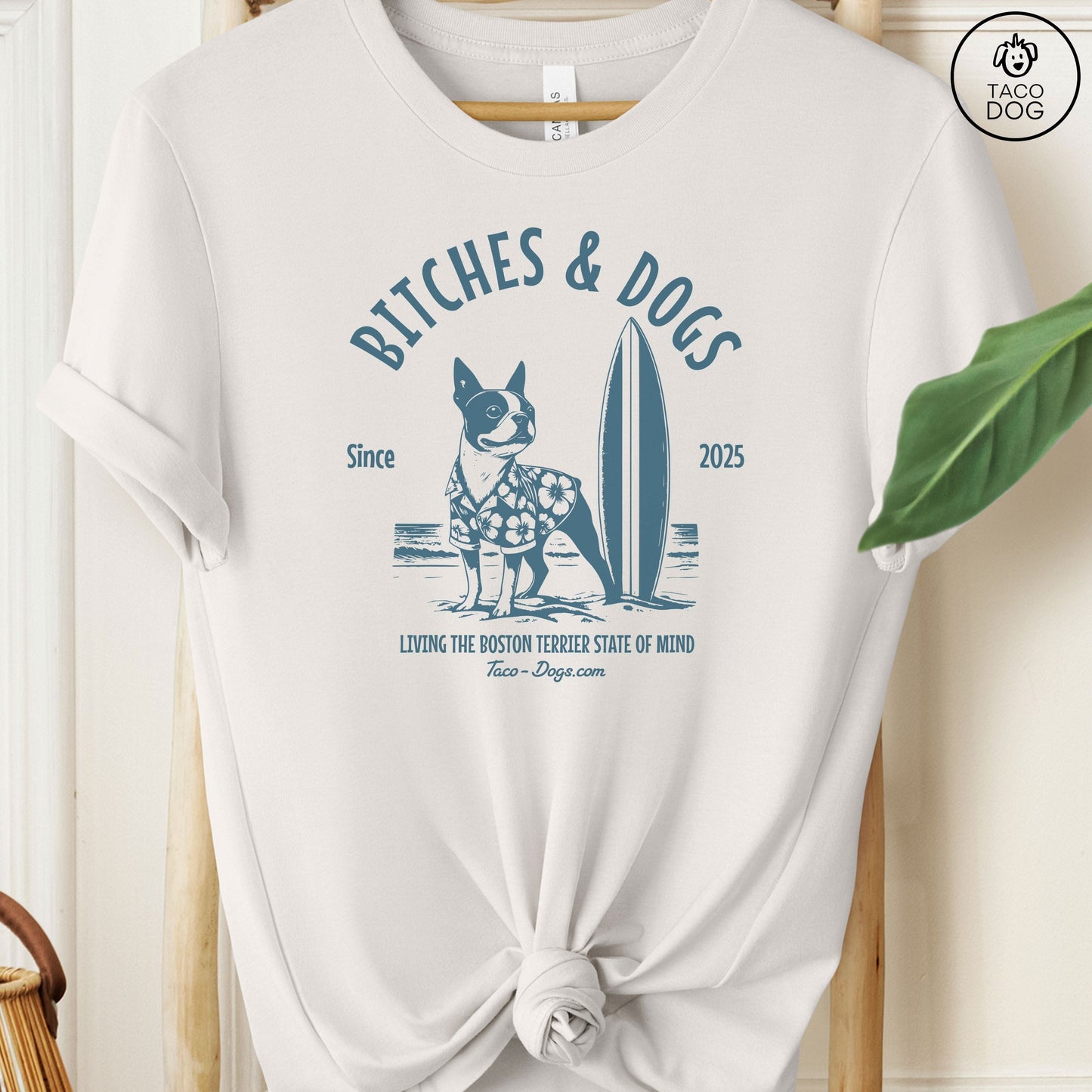 Bitches & Dogs Boston Terrier Surf T-Shirt
