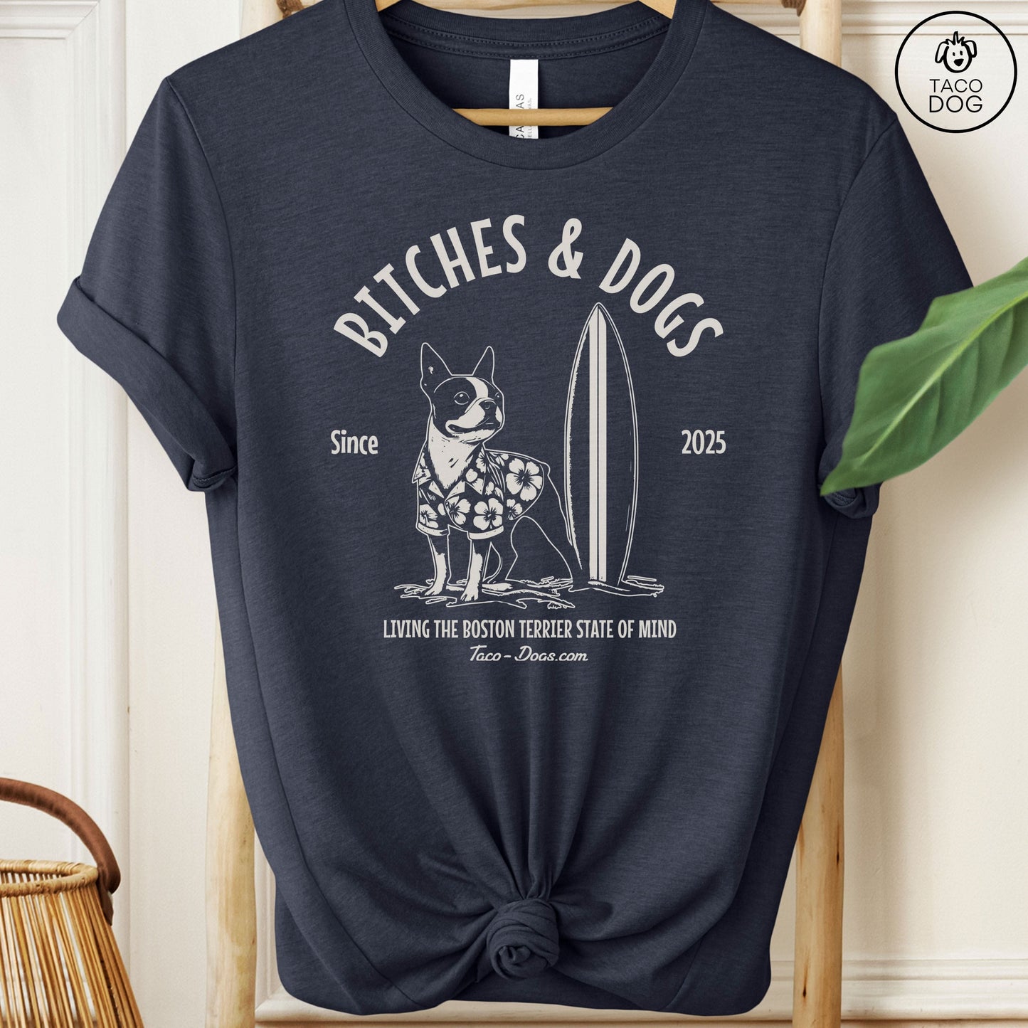 Bitches & Dogs Boston Terrier Surf T-Shirt