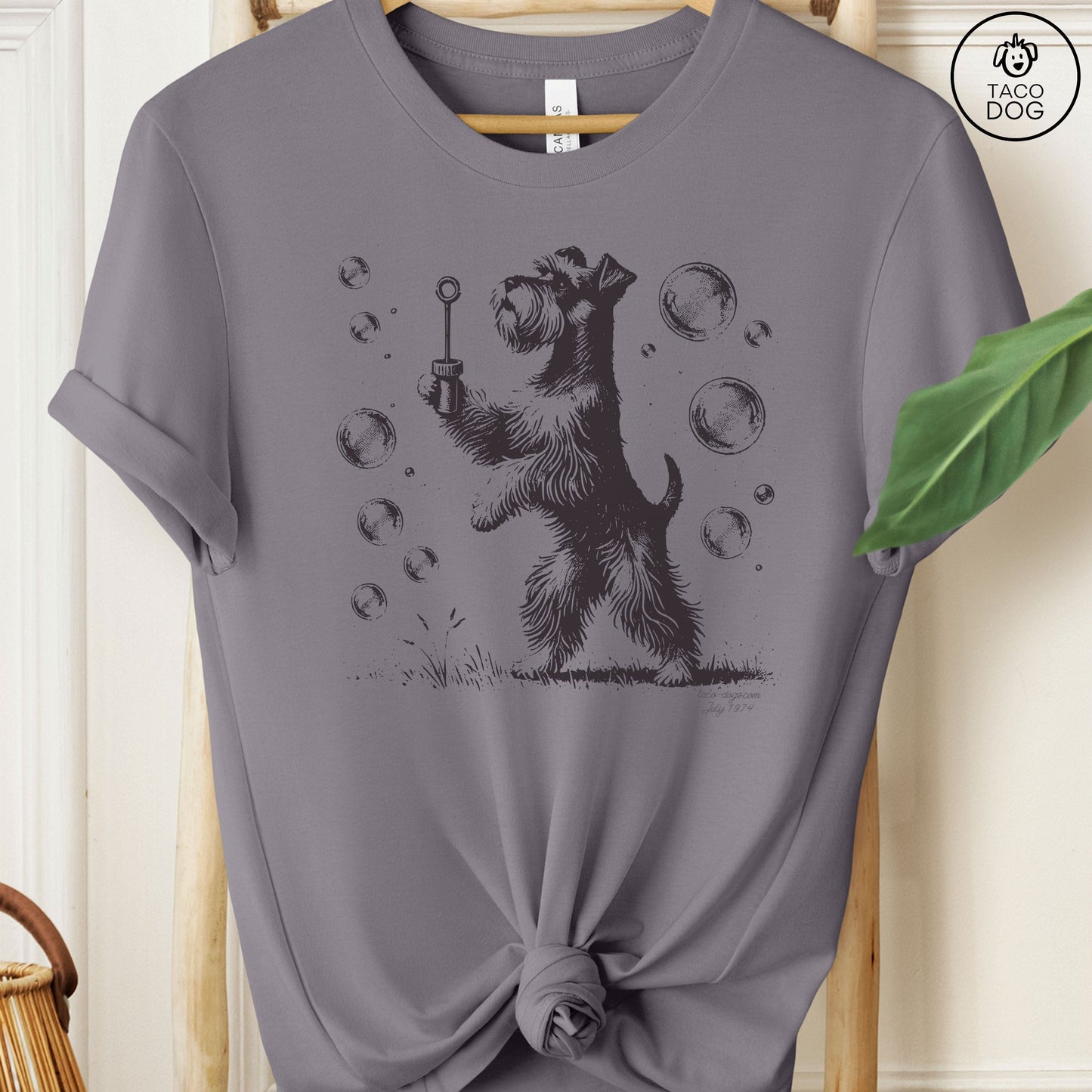 Schnauzer Bubbles Blowing Bubbles T-Shirt