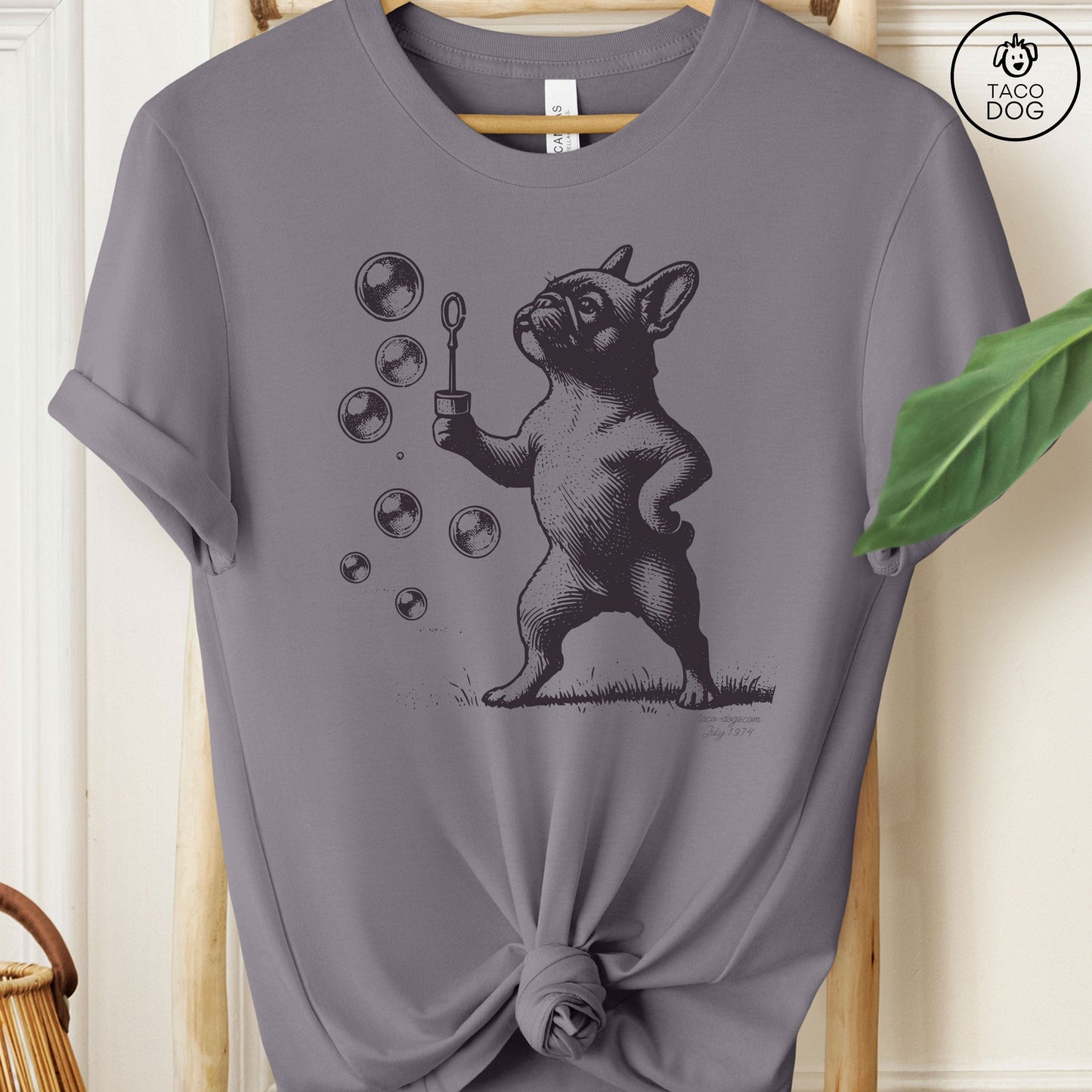 French Bulldog Frenchie Bubbles Blowing Bubbles T-Shirt