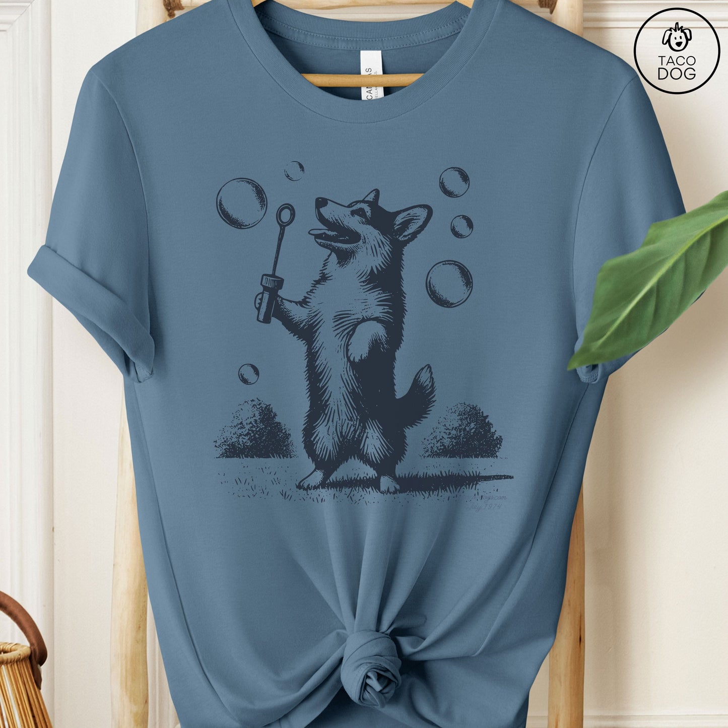 Corgi Blowing Bubbles T-Shirt