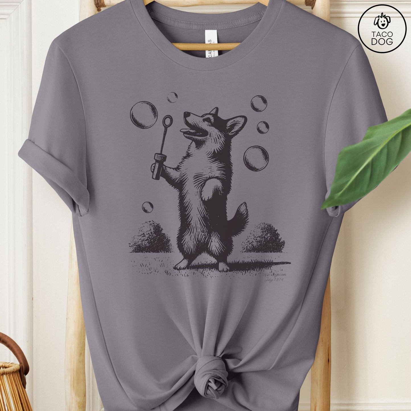 Corgi Blowing Bubbles T-Shirt