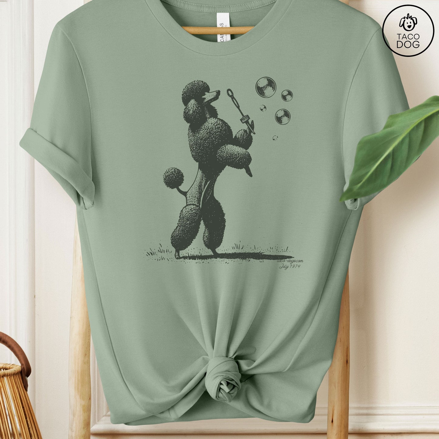 Poodle Ink Drawing Bubbles T-Shirt