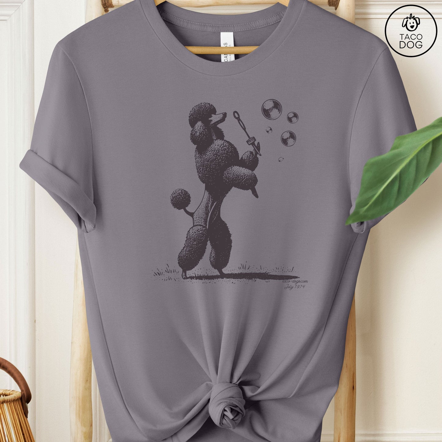 Poodle Ink Drawing Bubbles T-Shirt