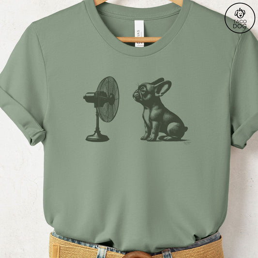 French Bulldog Frenchie Fan T-Shirt Sage Taco-Dog