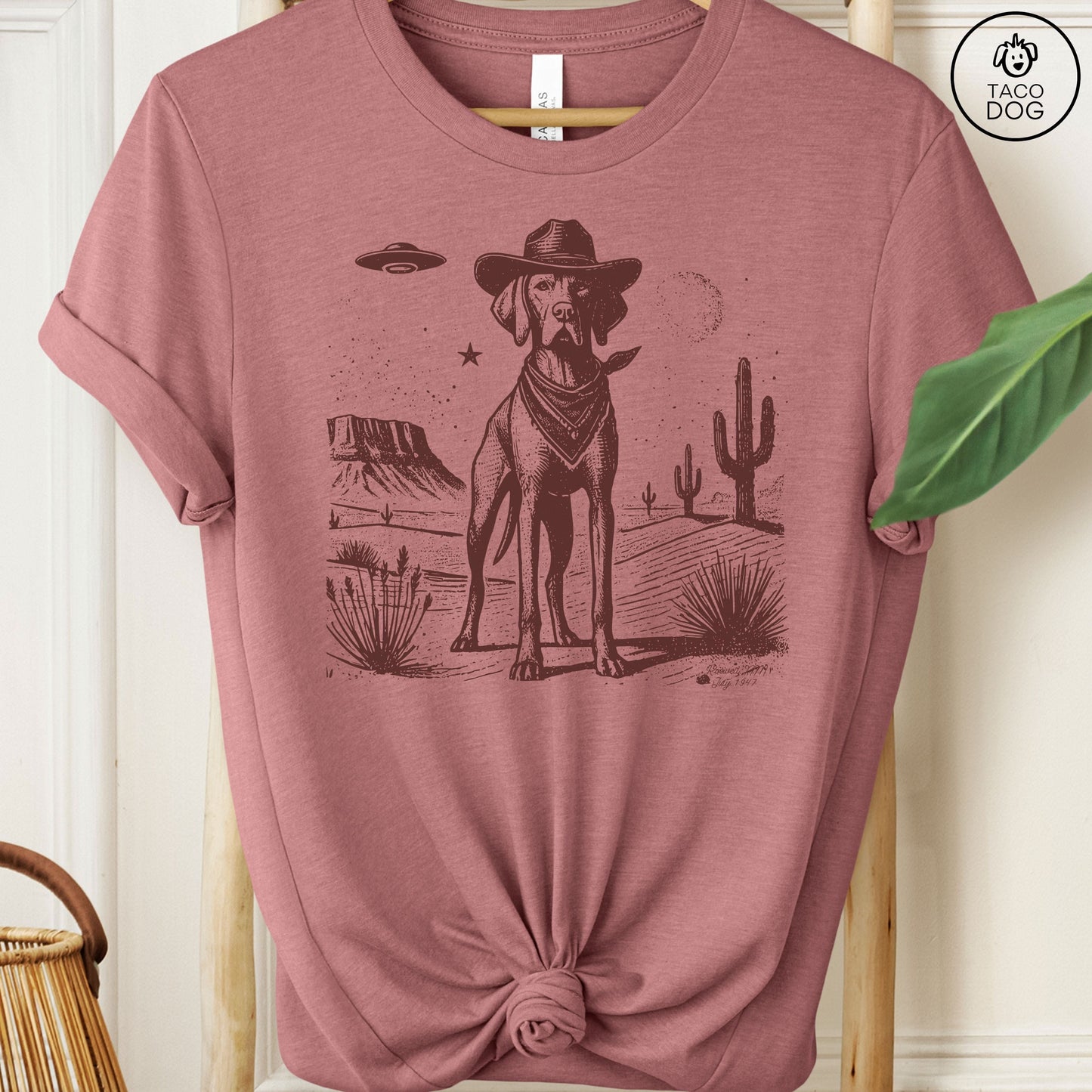 Vizsla Cowboy Ink Space Cowboy UFO T-Shirt