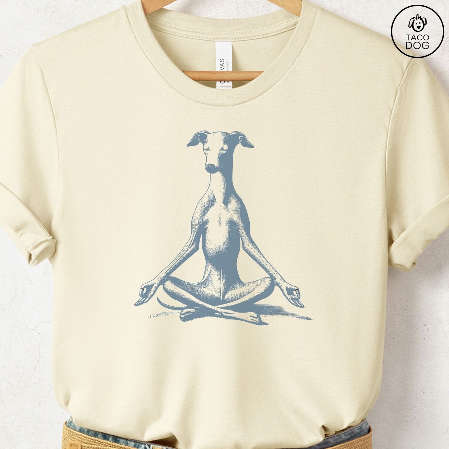 Italian Greyhound Whippet Iggy Meditate Yoga T-Shirt