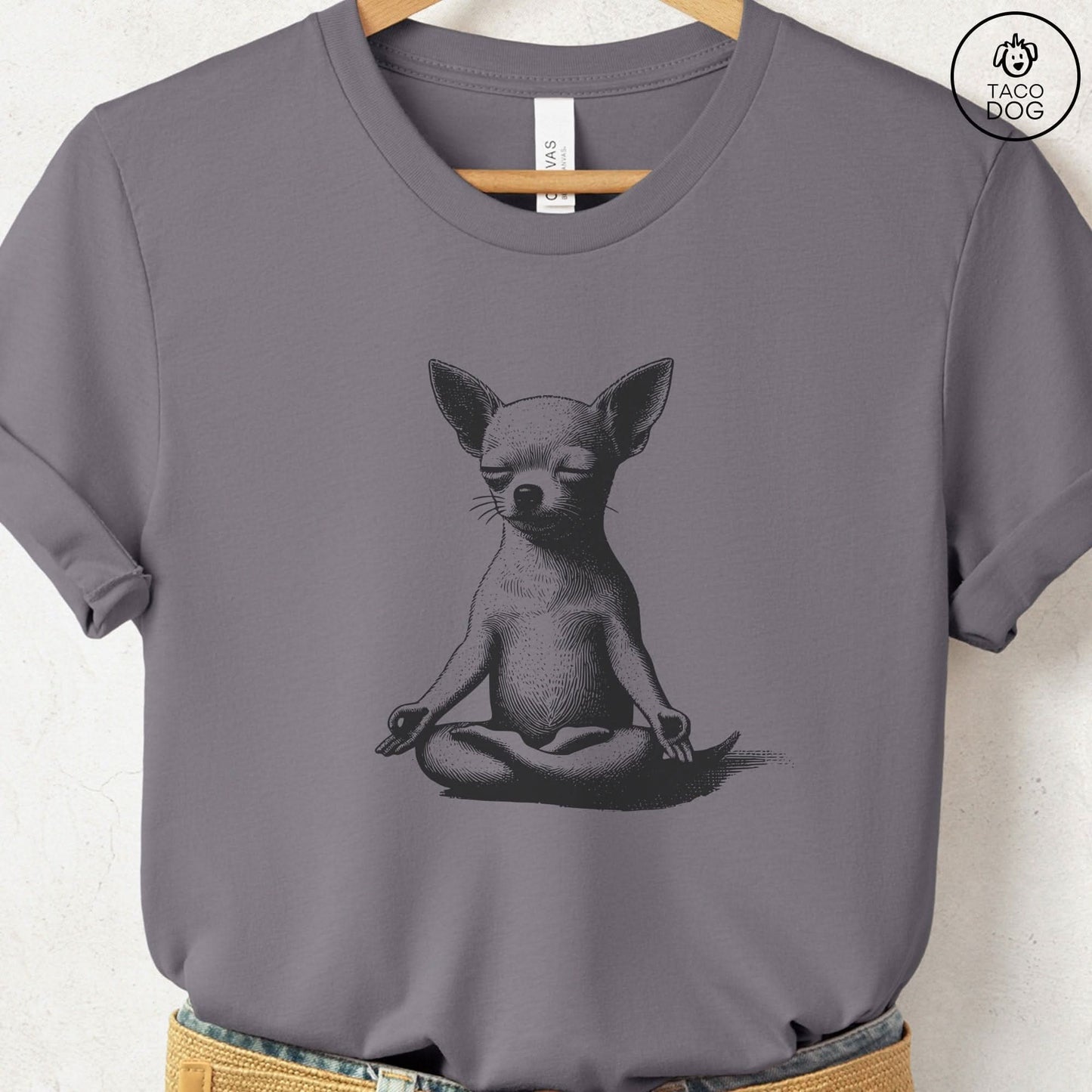 Chihuahua Meditate Yoga T-Shirt