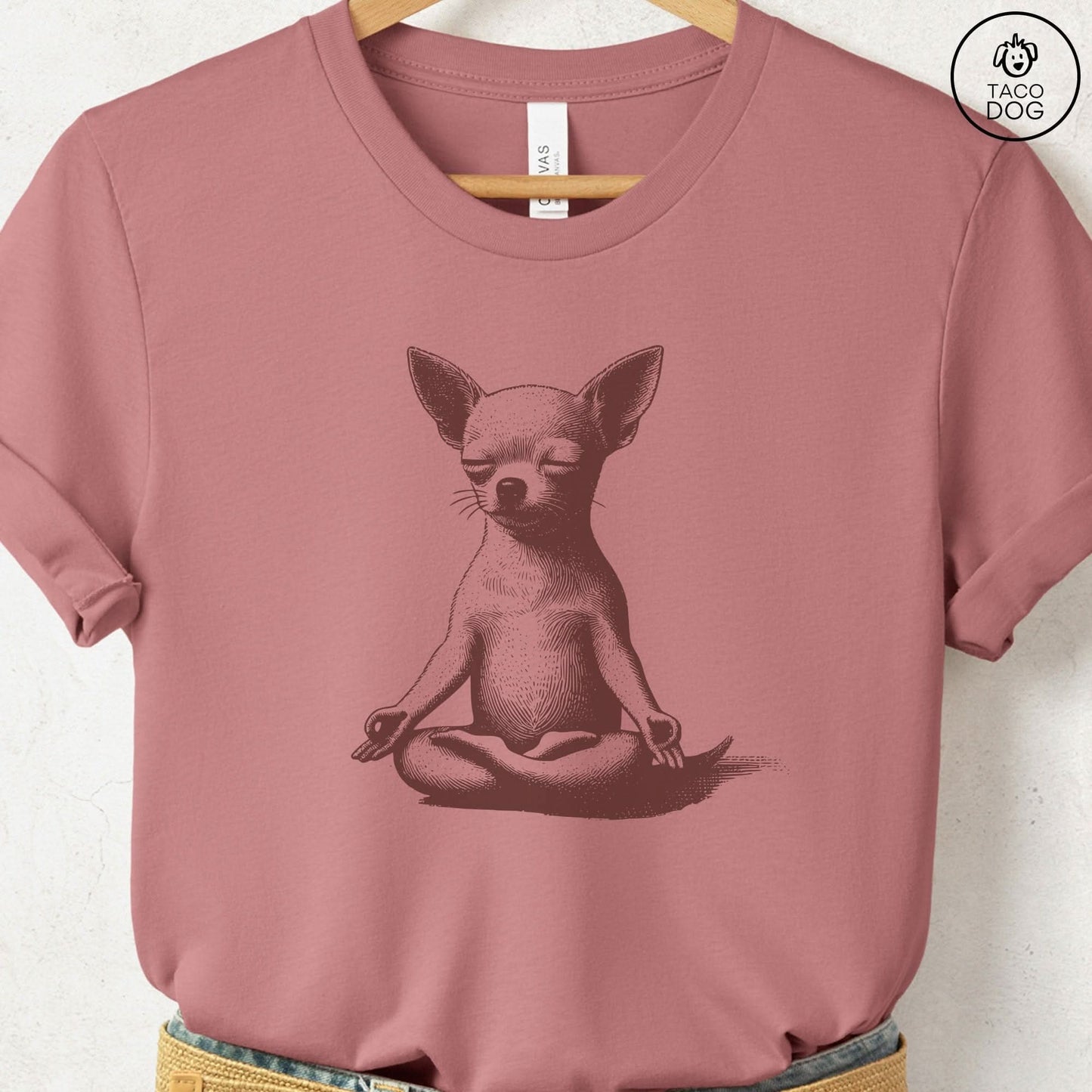 Chihuahua Meditate Yoga T-Shirt