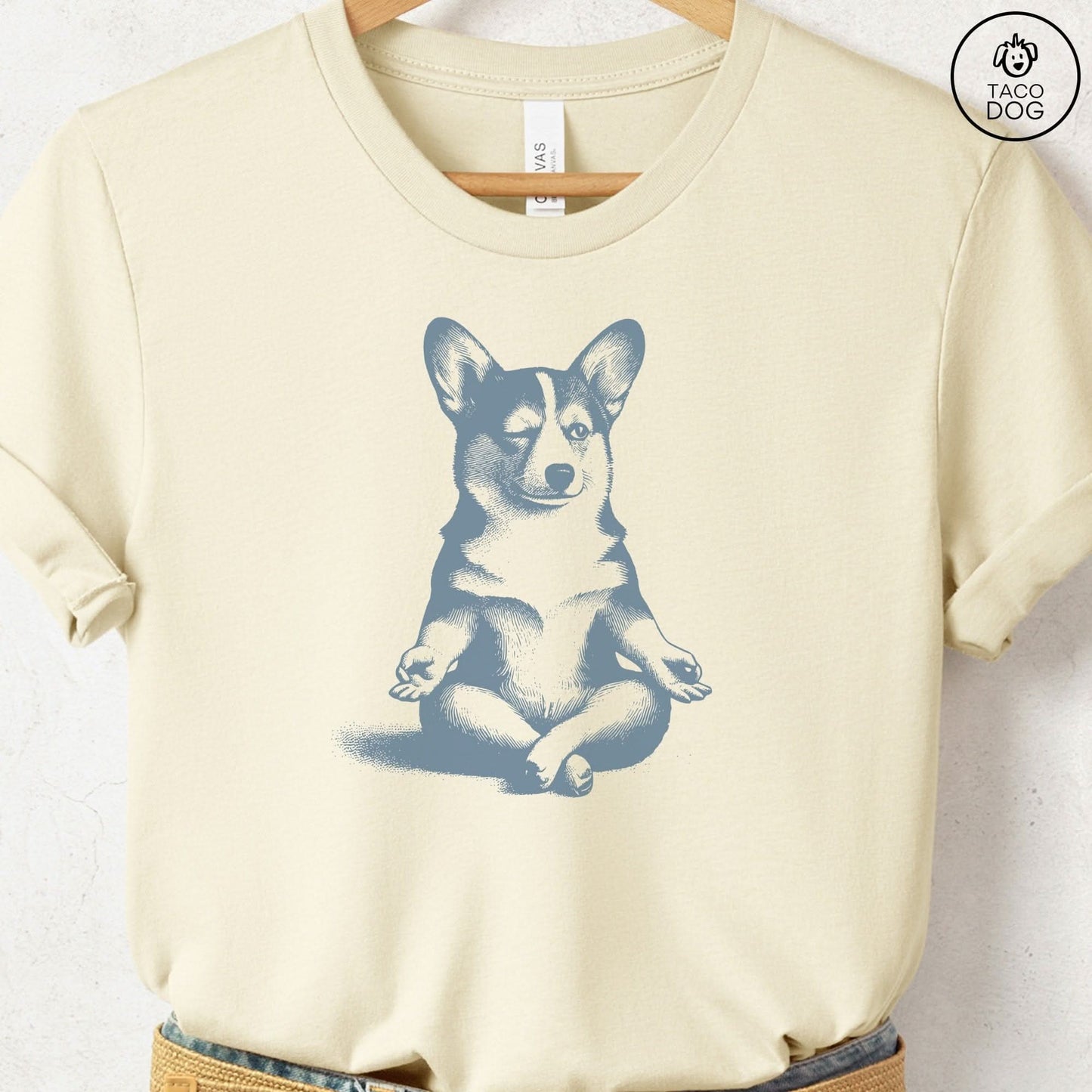 Corgi Meditate Yoga T-Shirt