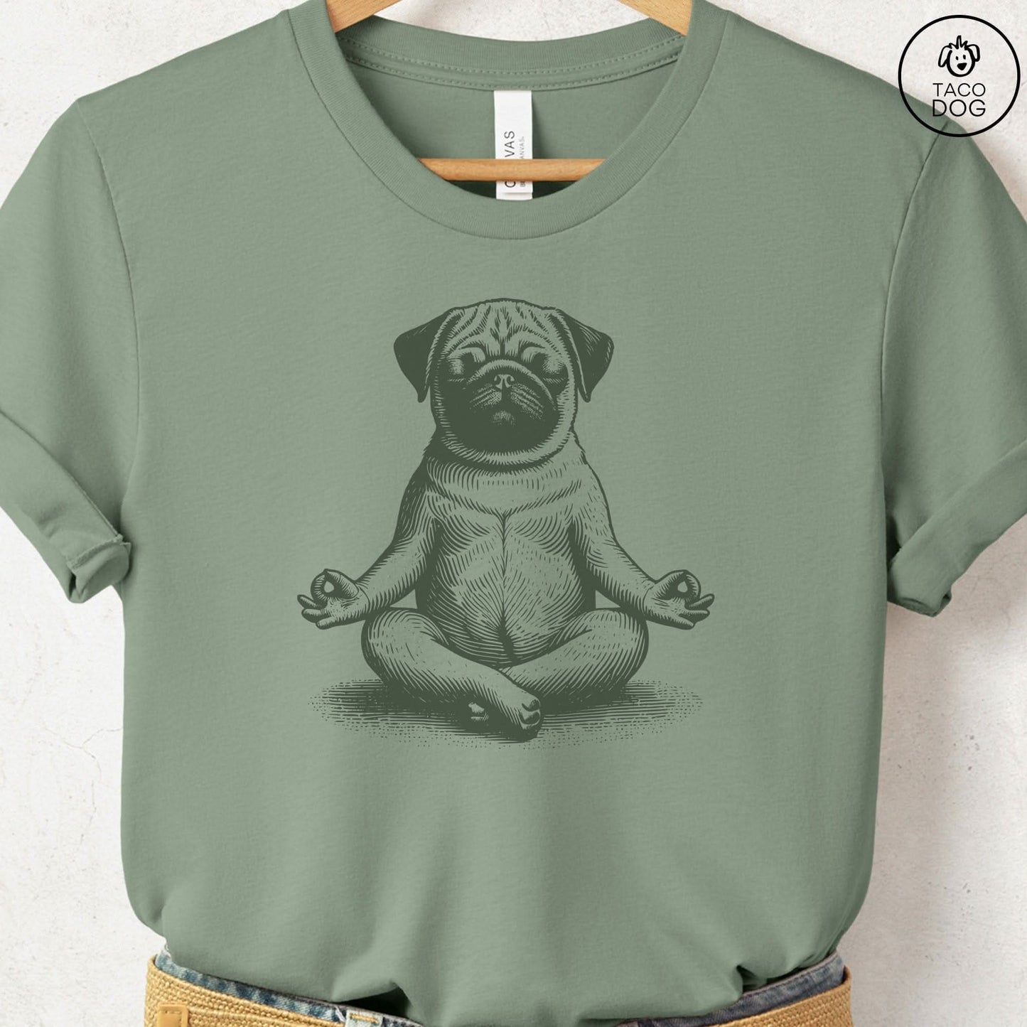 Pug Meditate Yoga T-Shirt