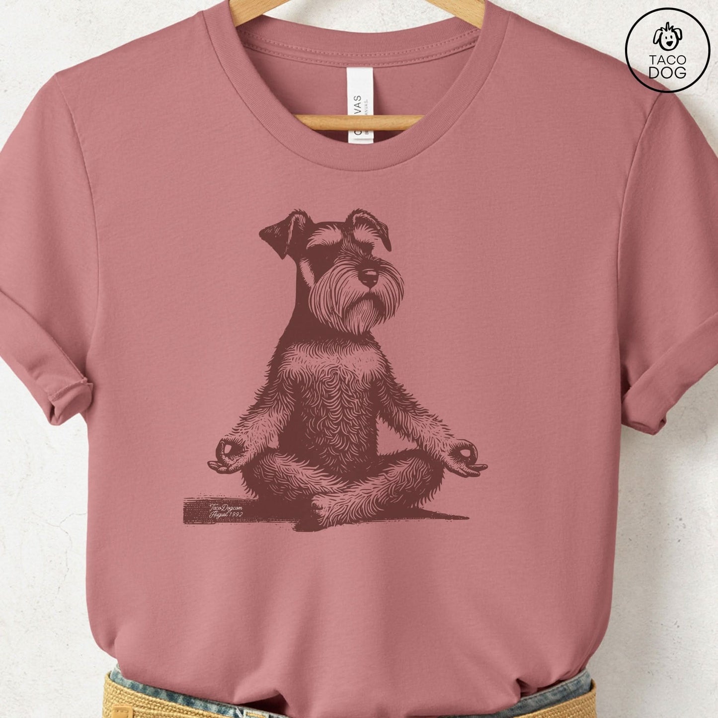 Schnauzer Meditate Yoga T-Shirt