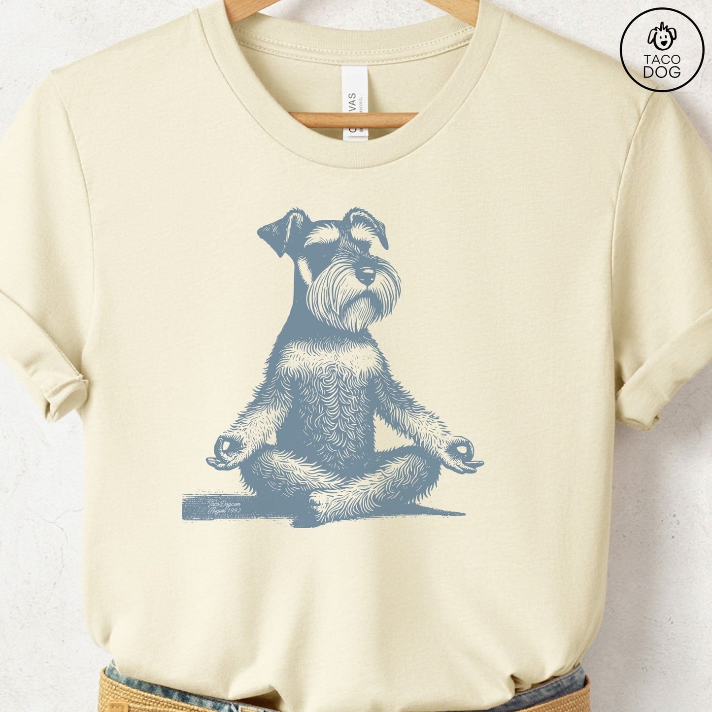 Schnauzer Meditate Yoga T-Shirt
