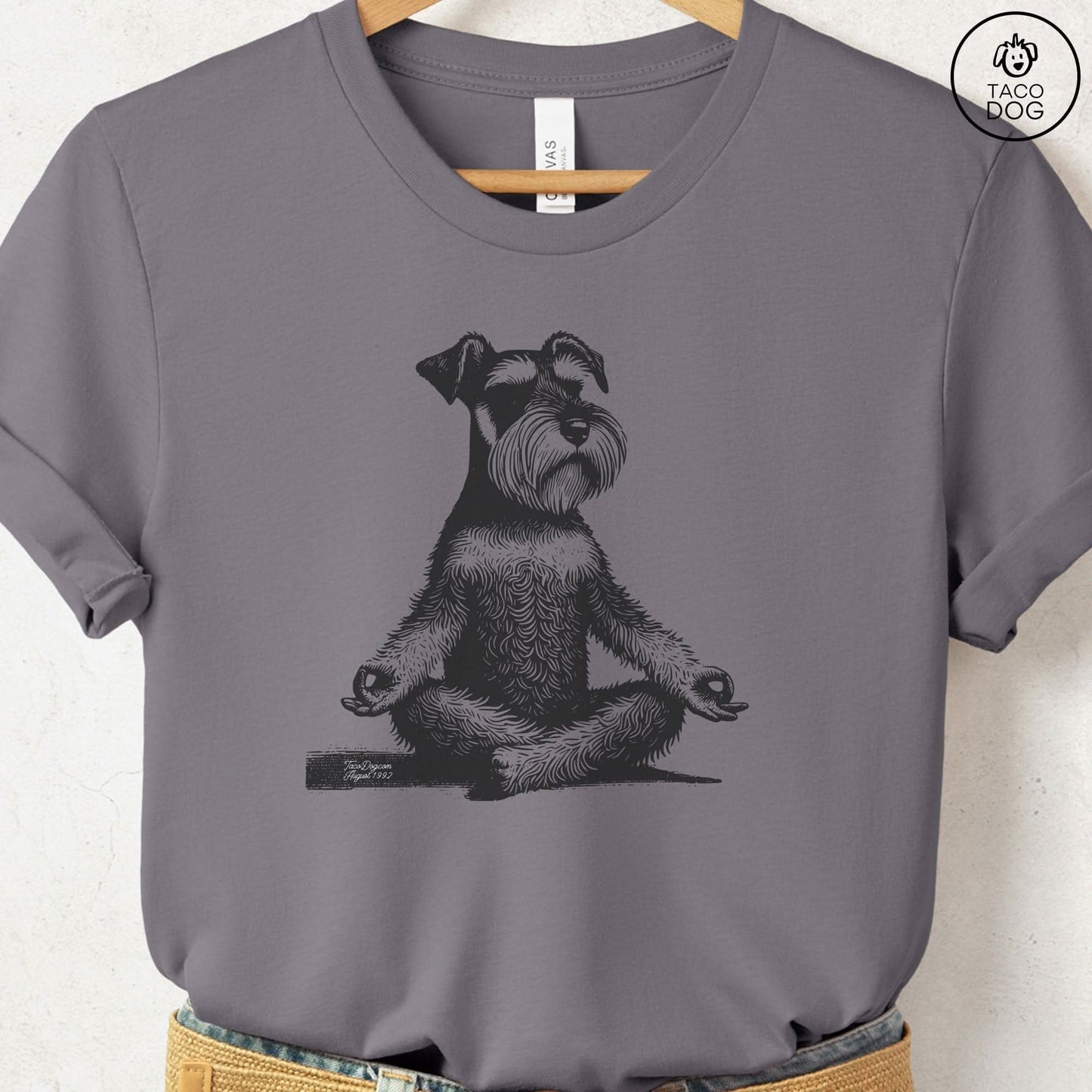 Schnauzer Meditate Yoga T-Shirt