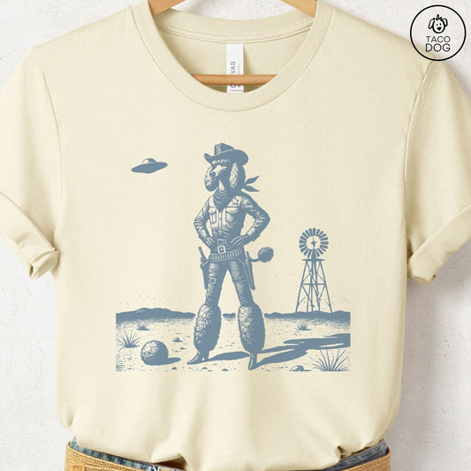 Poodle Sheriff T-Shirt Natural Taco-Dog