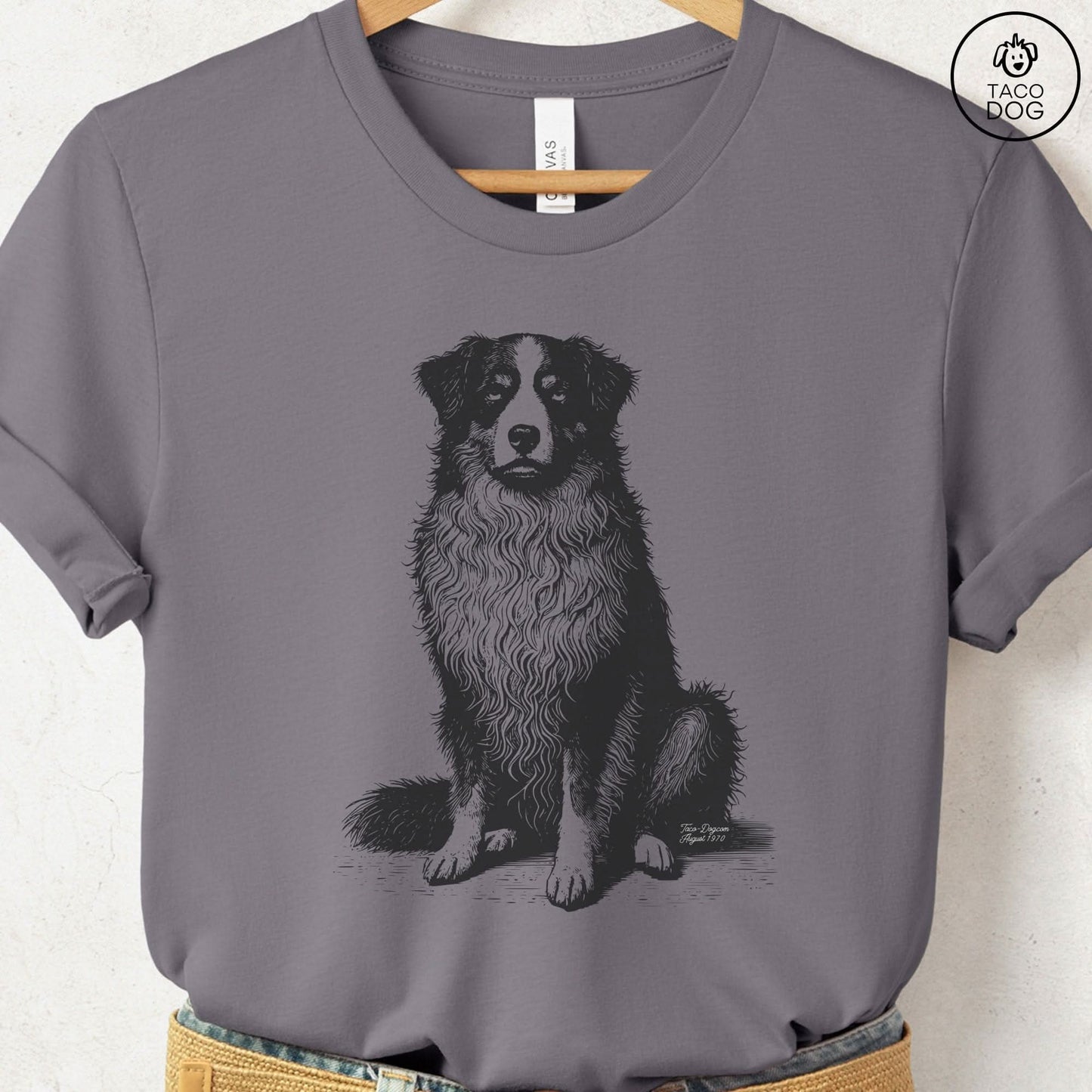 Australian Shepherd Aussie Eye Rolling Disapproving Dog T-Shirt