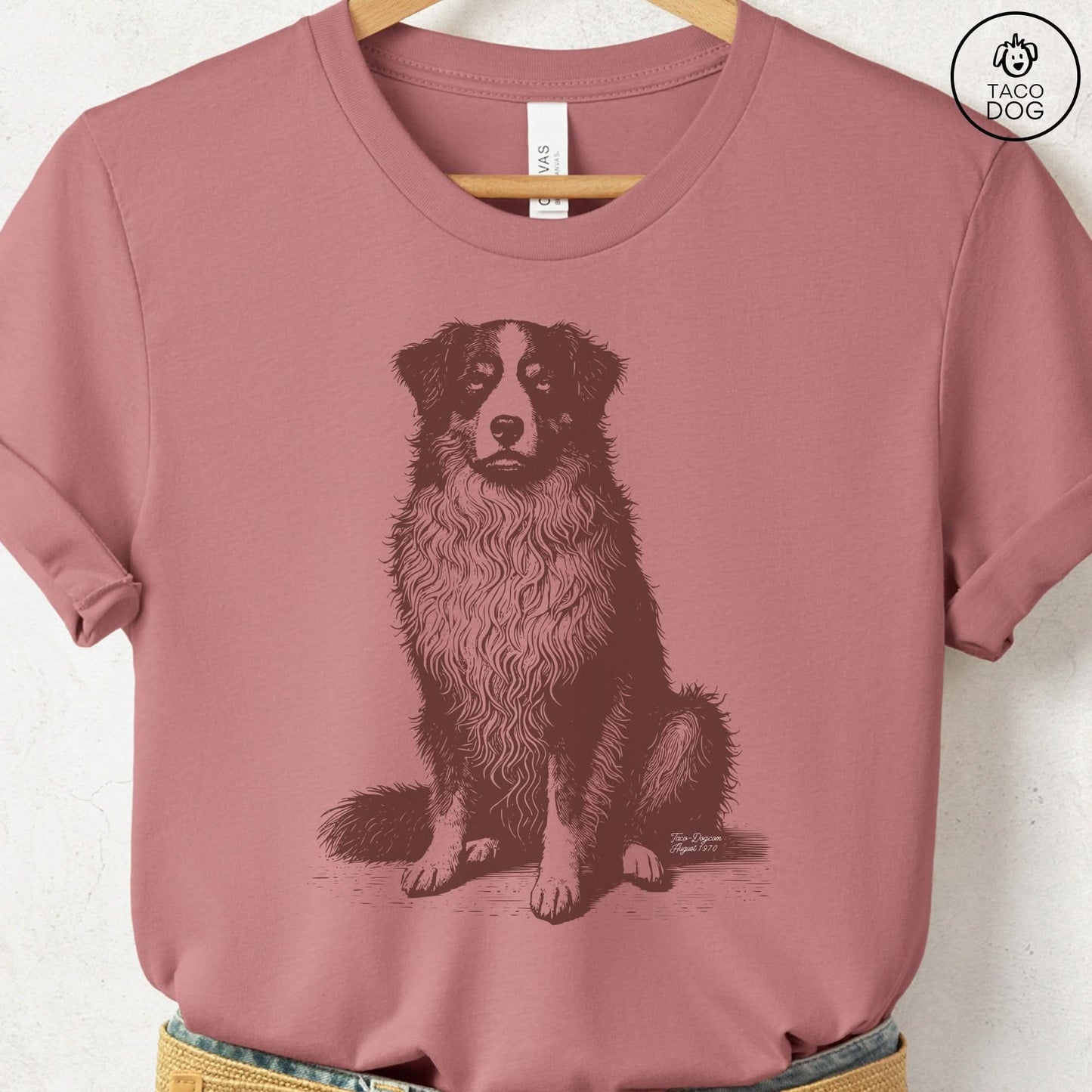 Australian Shepherd Aussie Eye Rolling Disapproving Dog T-Shirt