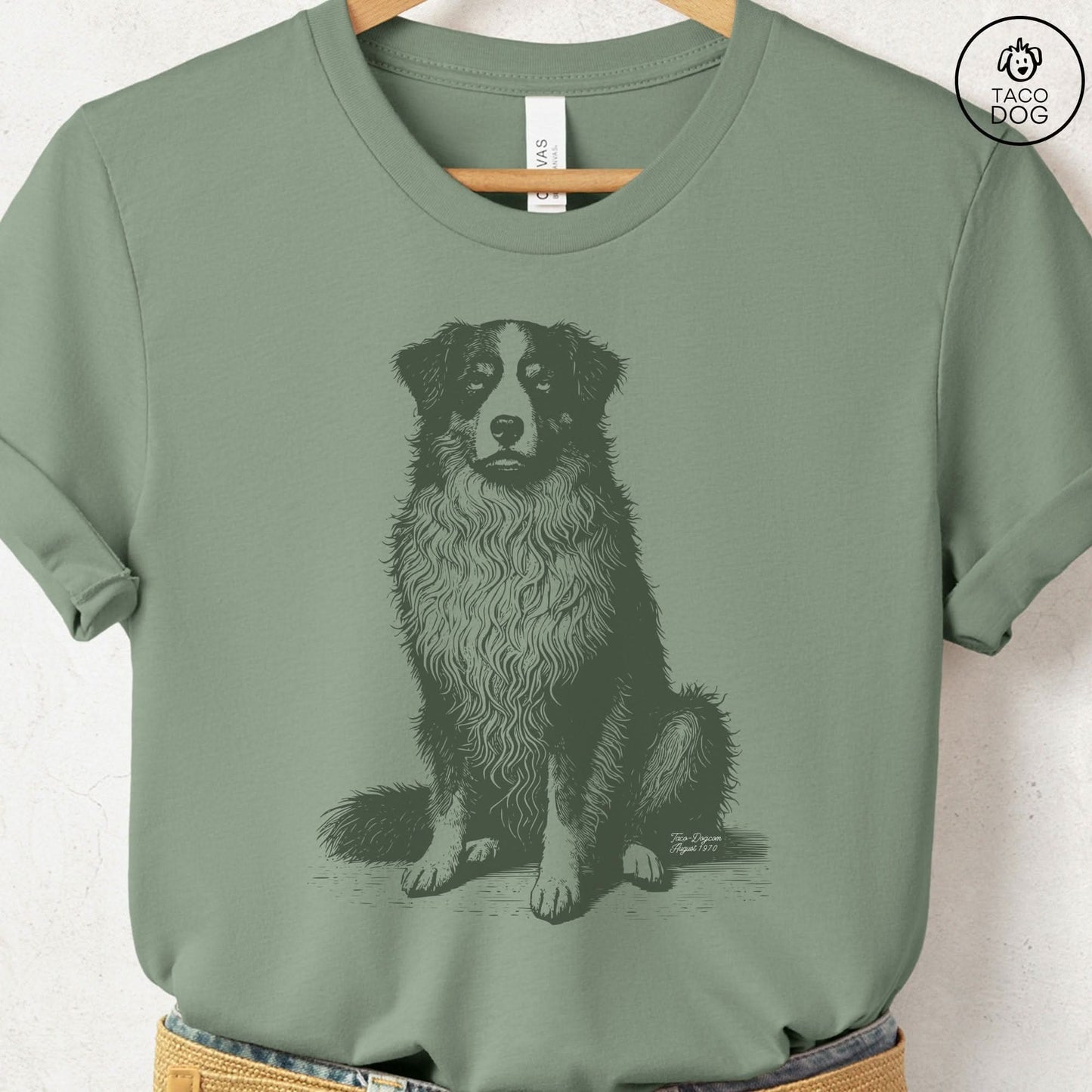 Australian Shepherd Aussie Eye Rolling Disapproving Dog T-Shirt