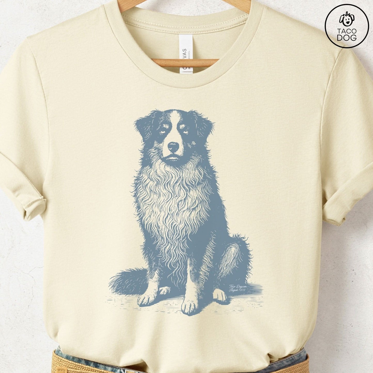Australian Shepherd Aussie Eye Rolling Disapproving Dog T-Shirt