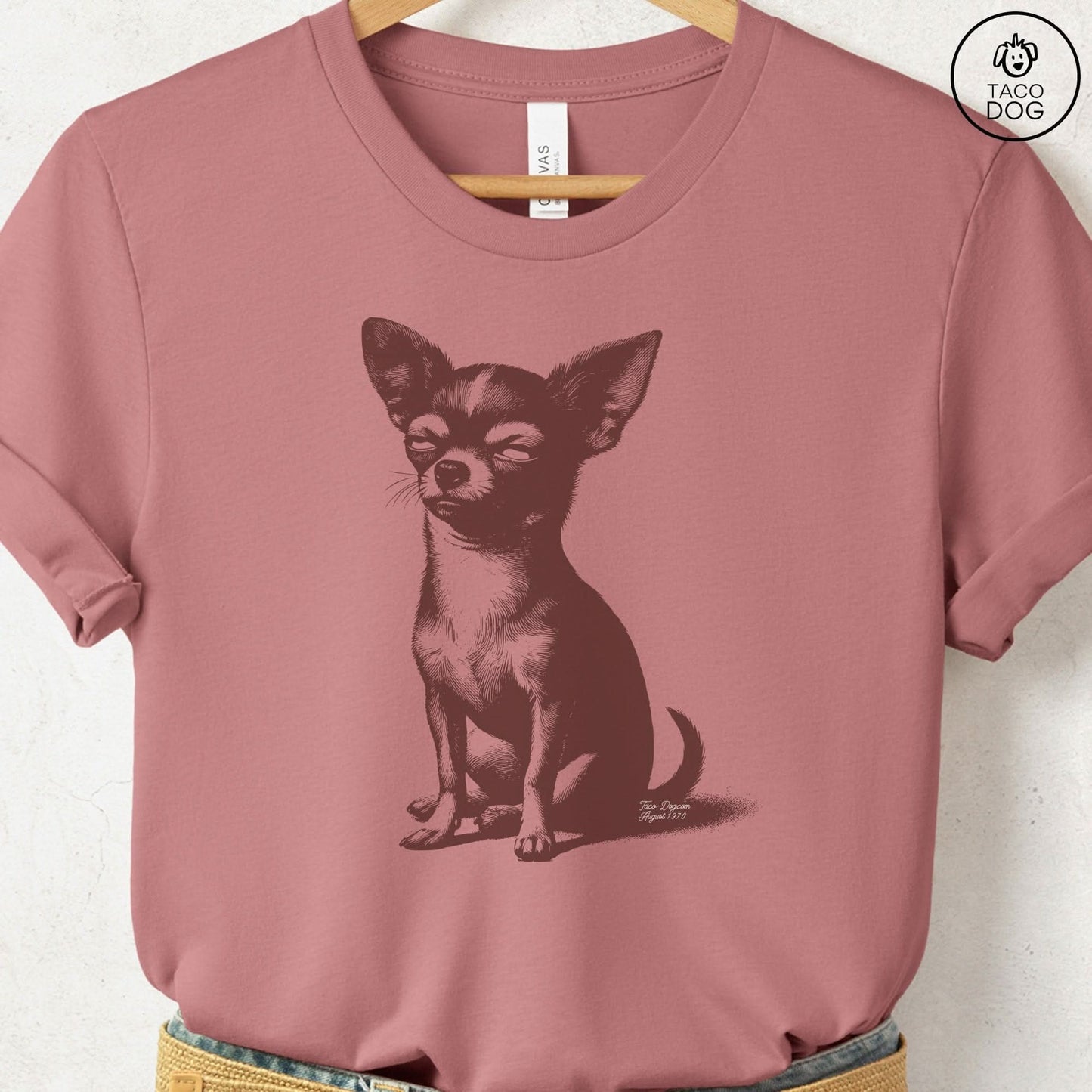 Chiuahua Eye Rolling Disapproving Dog T-Shirt